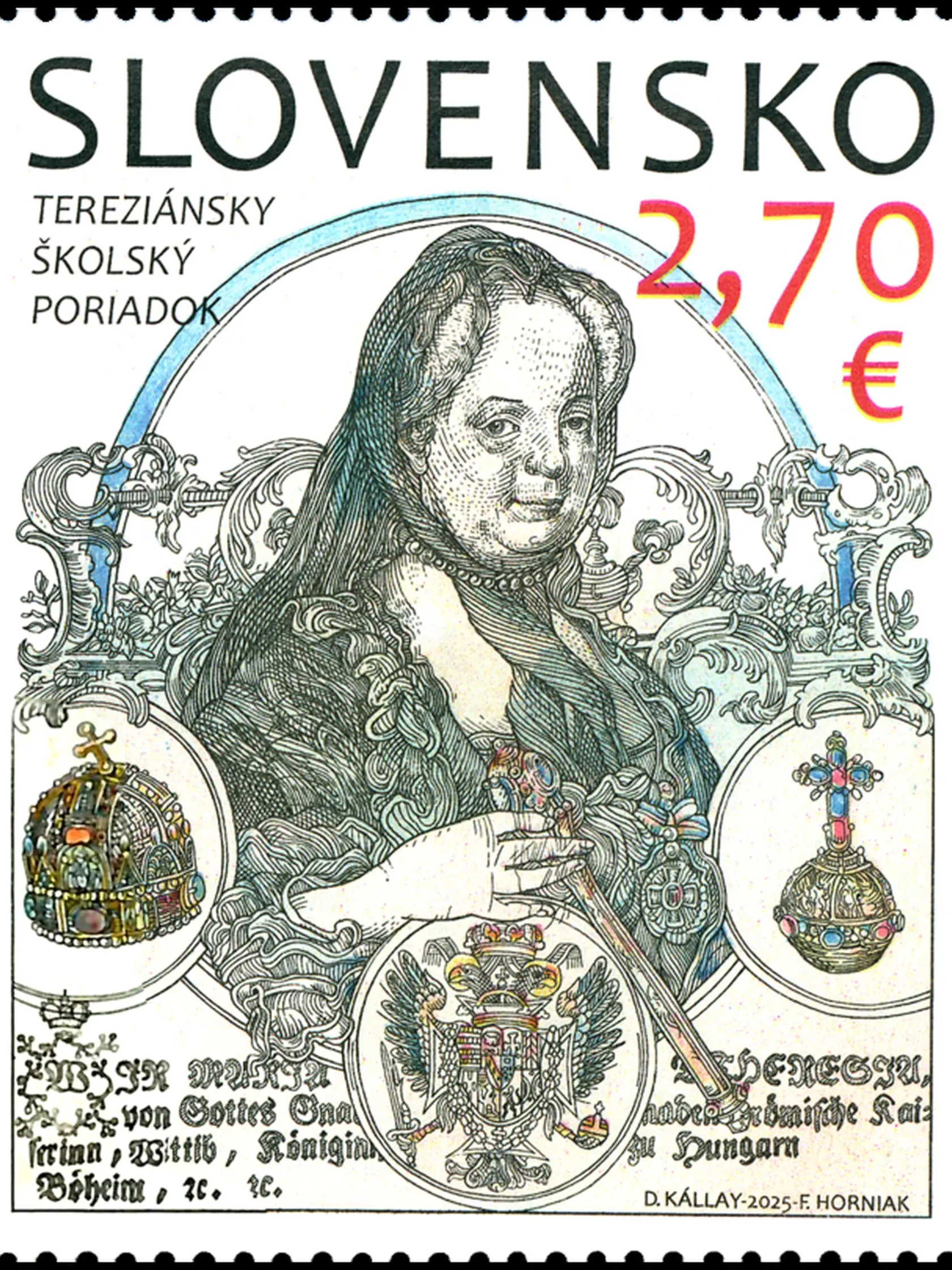 Slovenská pošta vydala známku k 250. výročiu tereziánskeho školského poriadku.