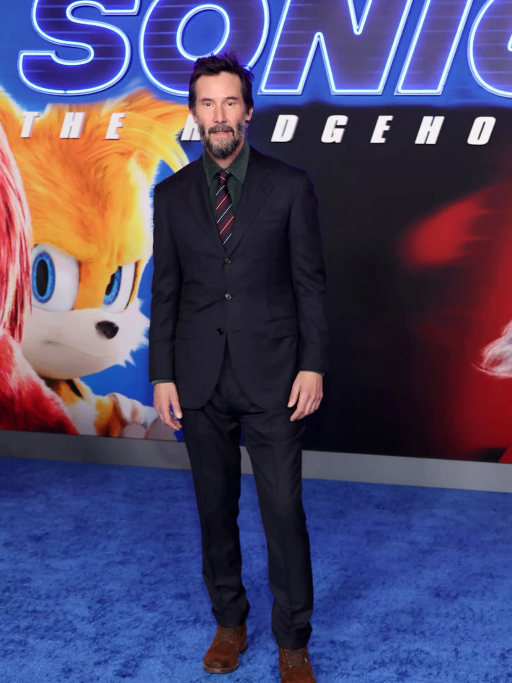 Keanu Reeves na premiére filmu Ježko SONIC 3. Herec má stále šmrnc. 