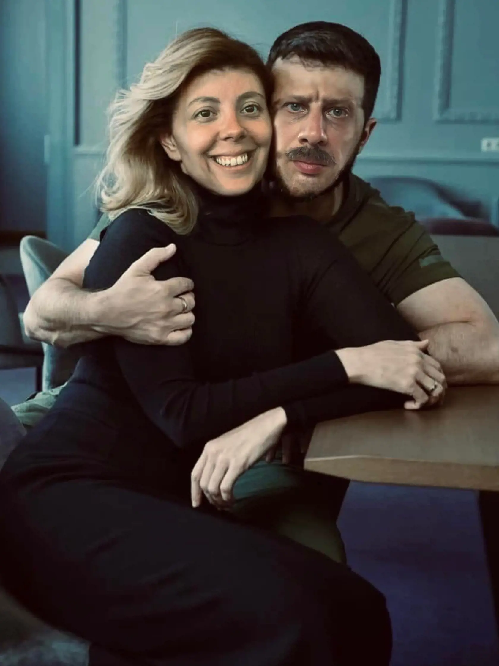 Svojho času Jirko a Silvia urobili koláž. Podkladom záberu bola fotografia ukrajinského prezidentského páru, len tváre sú ich.