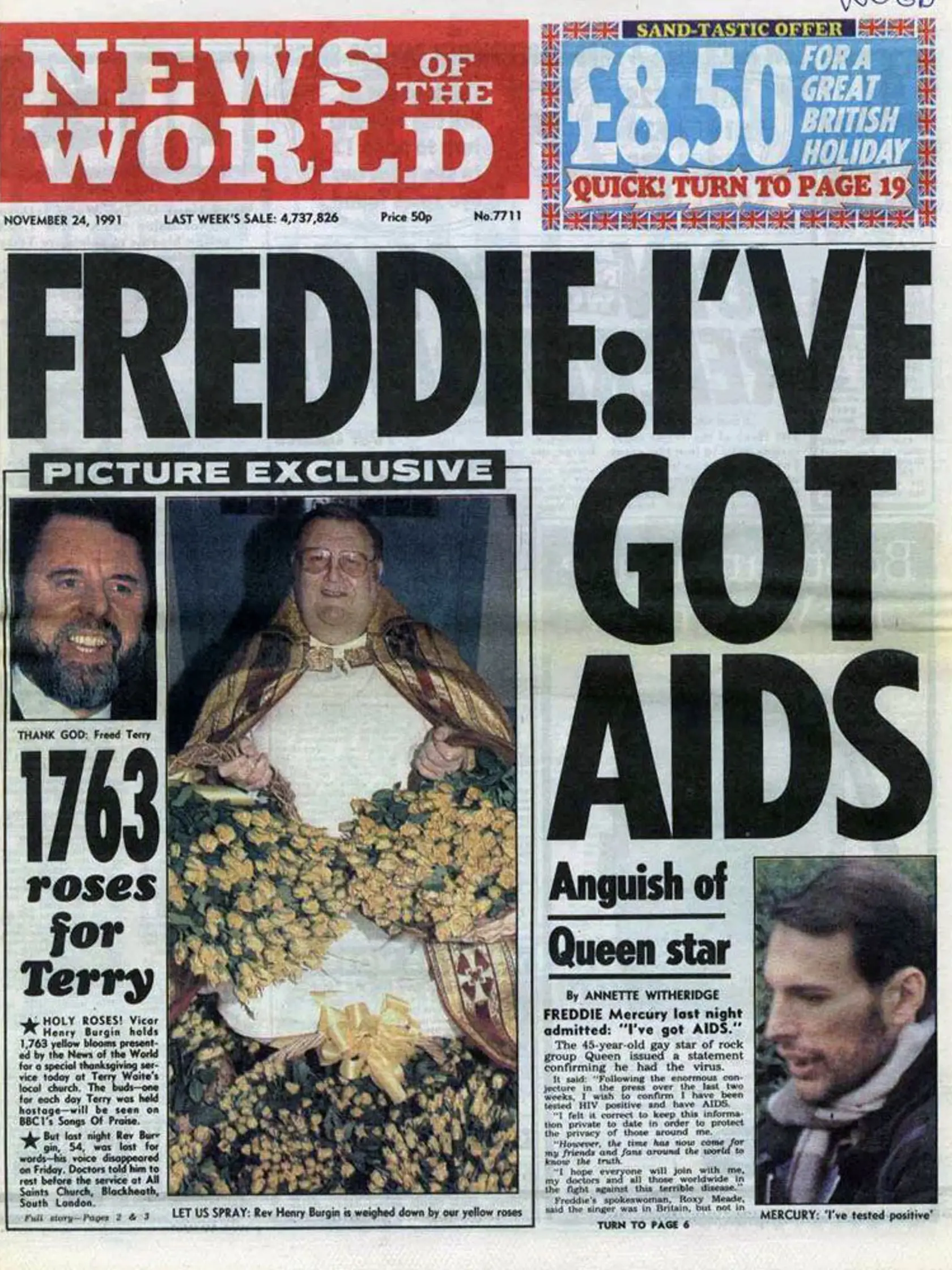 Keď ľudia 24. novembra 1991 v novinách čítali Freddieho vyhlásenie o tom, že bol pozitívne testovaný na HIV a AIDS, netušili, že hudobníkovi práve ubiehajú posledné okamihy života.