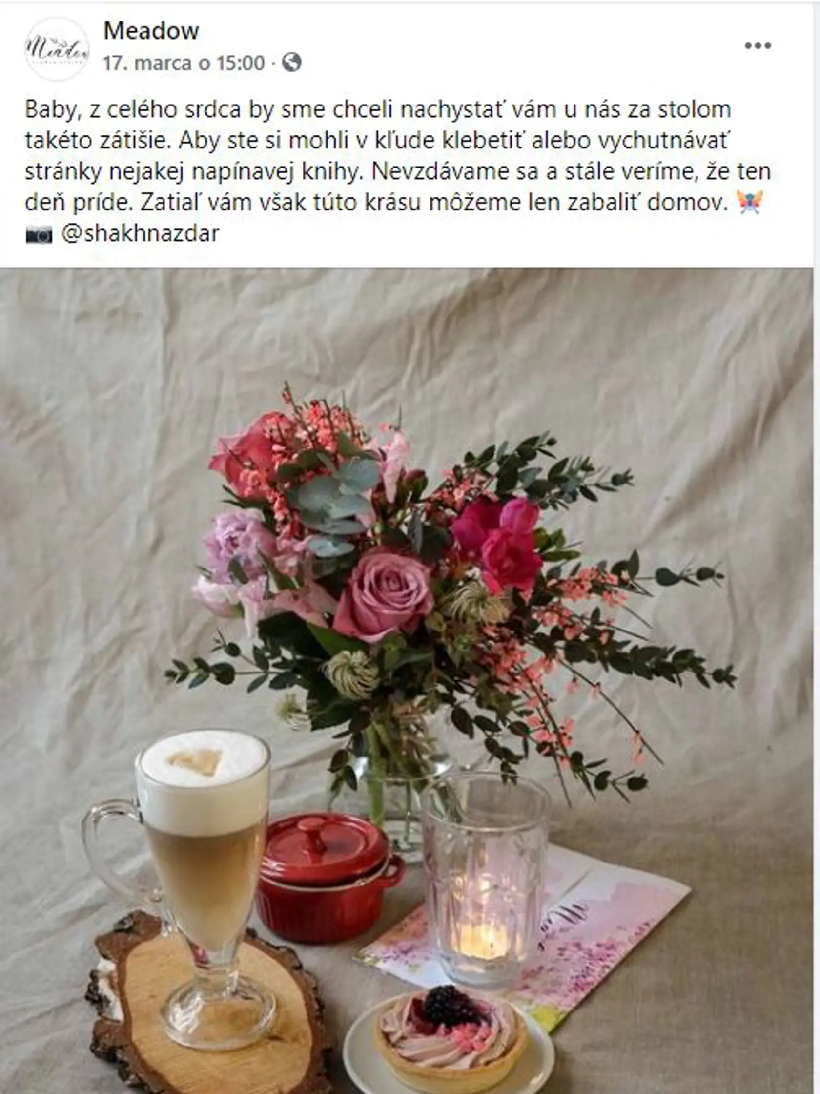 Natália z Meadow oslovovuje zákazníkov cez sociálne siete.