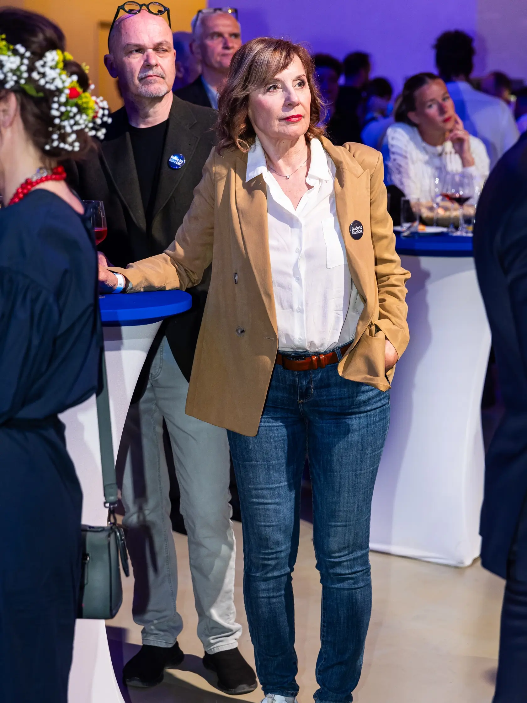 Volebná centrála prezidentského kadidáta Ivana Korčoka v Bratislave. Na snímke Alena Heribanová.