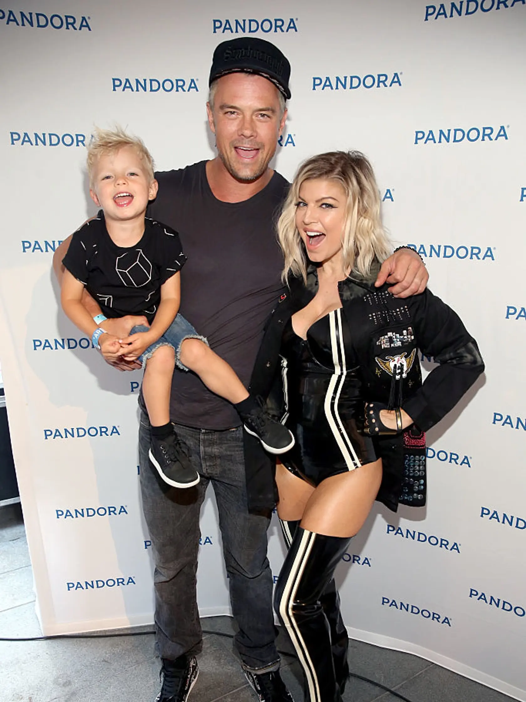LOS ANGELES, CA - AUGUST 13:  (L-R) Axl Jack Duhamel, actor Josh Duhamel, and singer Fergie attend Pandora Summer Crush at LA Live on August 13, 2016 in Los Angeles, California.  (Photo by Jonathan Leibson/Getty Images for Pandora Media Inc)