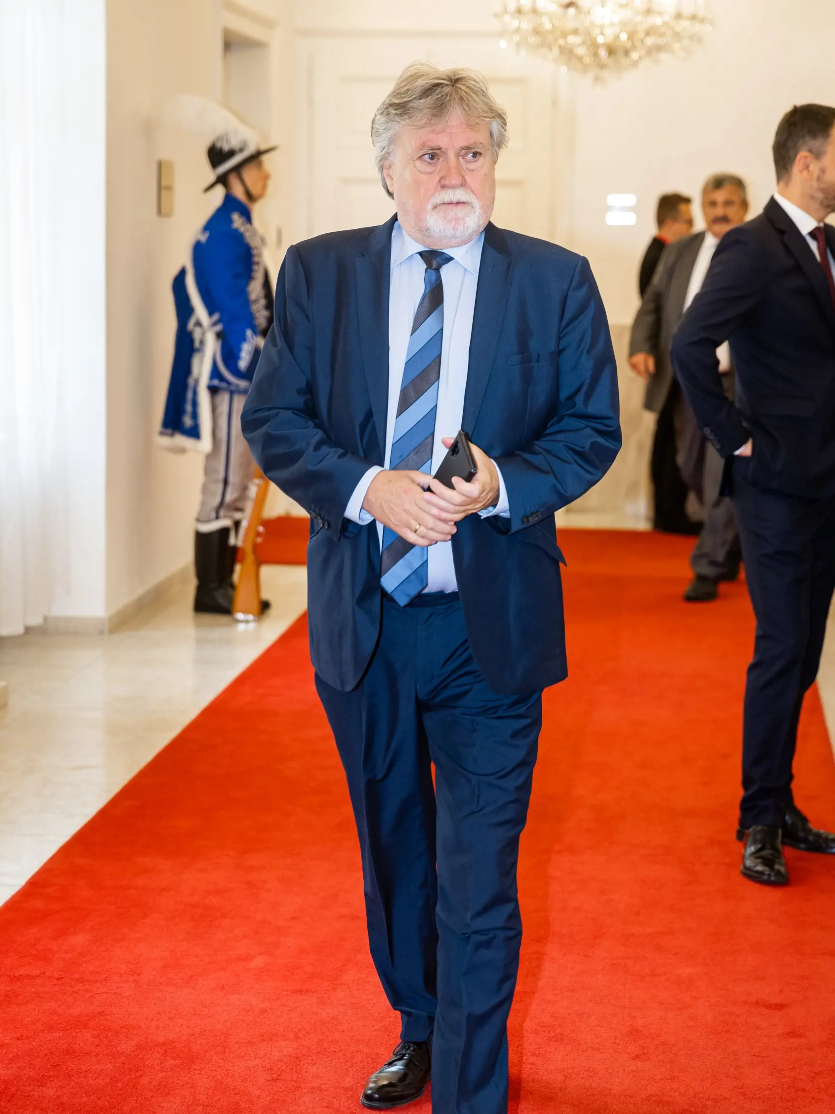 Slávnostné udelenie štátnej ceny Jozefa Miloslava Hurbana v priestoroch starej Národnej rady SR v Bratislave. Na snímke Dušan Jarjabek.