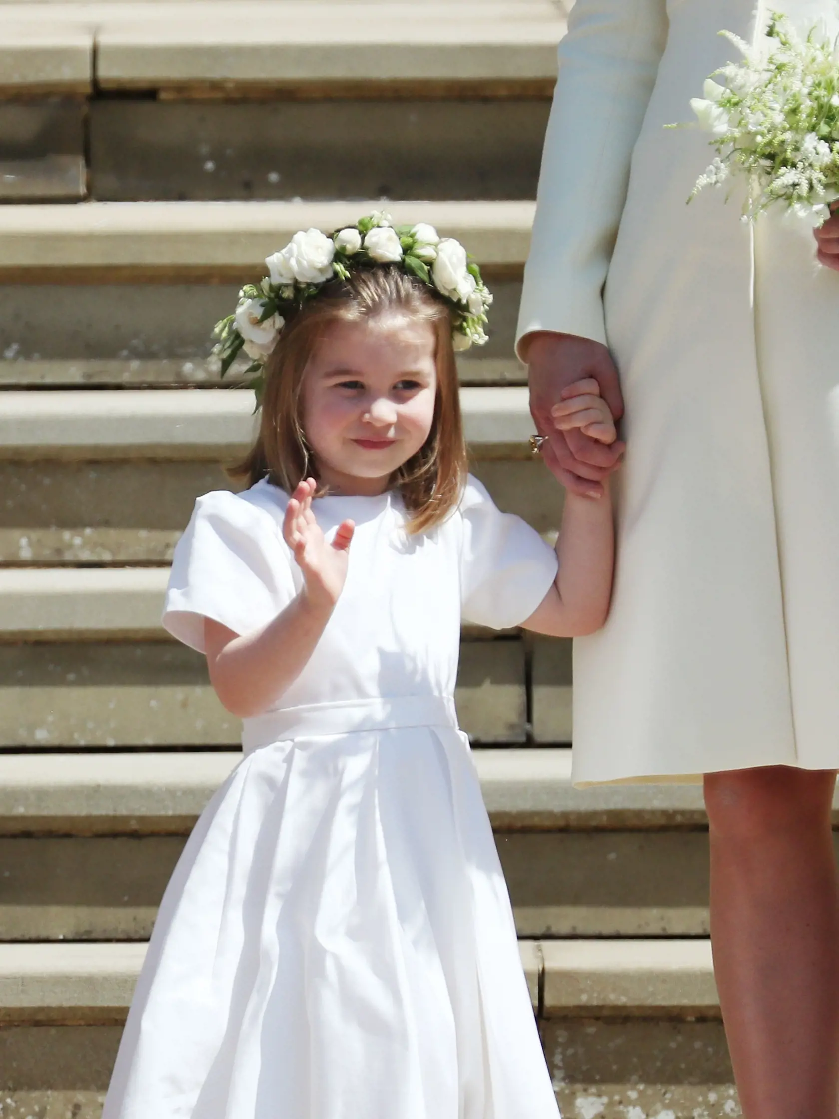 Princezná Charlotte (3) na svadbe princa Harryho a Meghan.