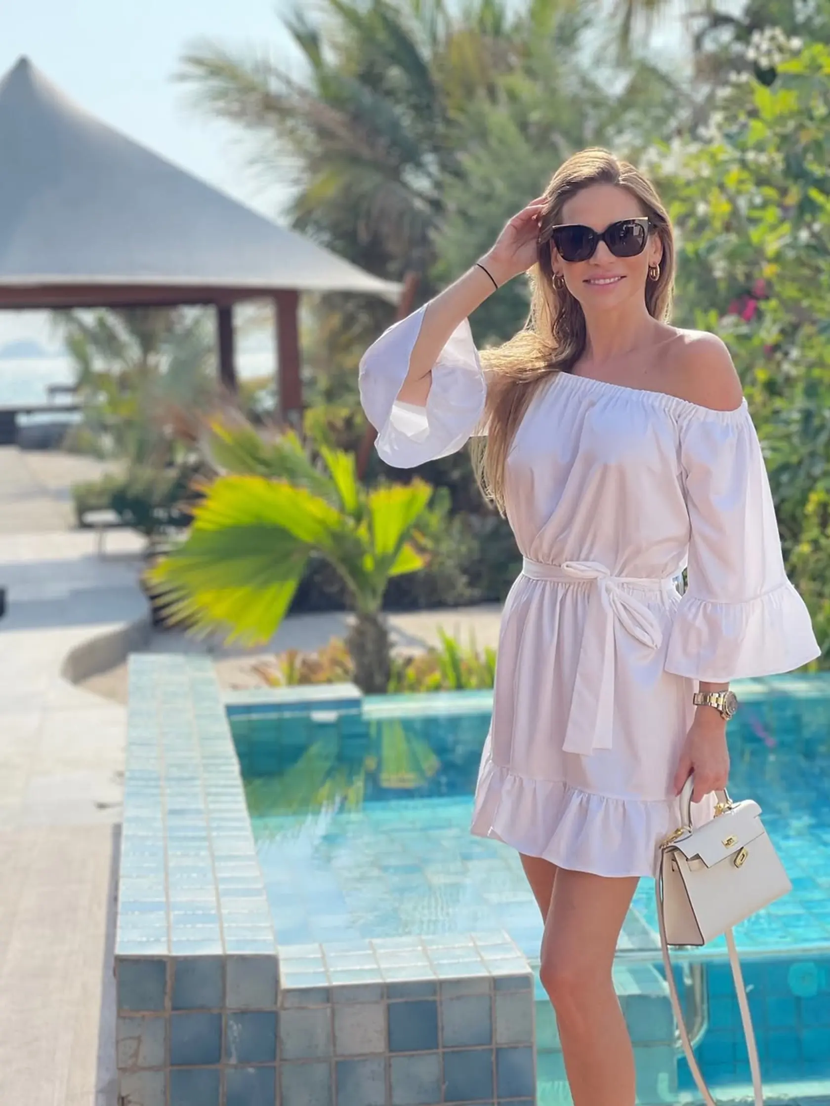 Andrea Verešová v Dubaji vystriedala hneď niekoľko krásnych modelov šiat. 