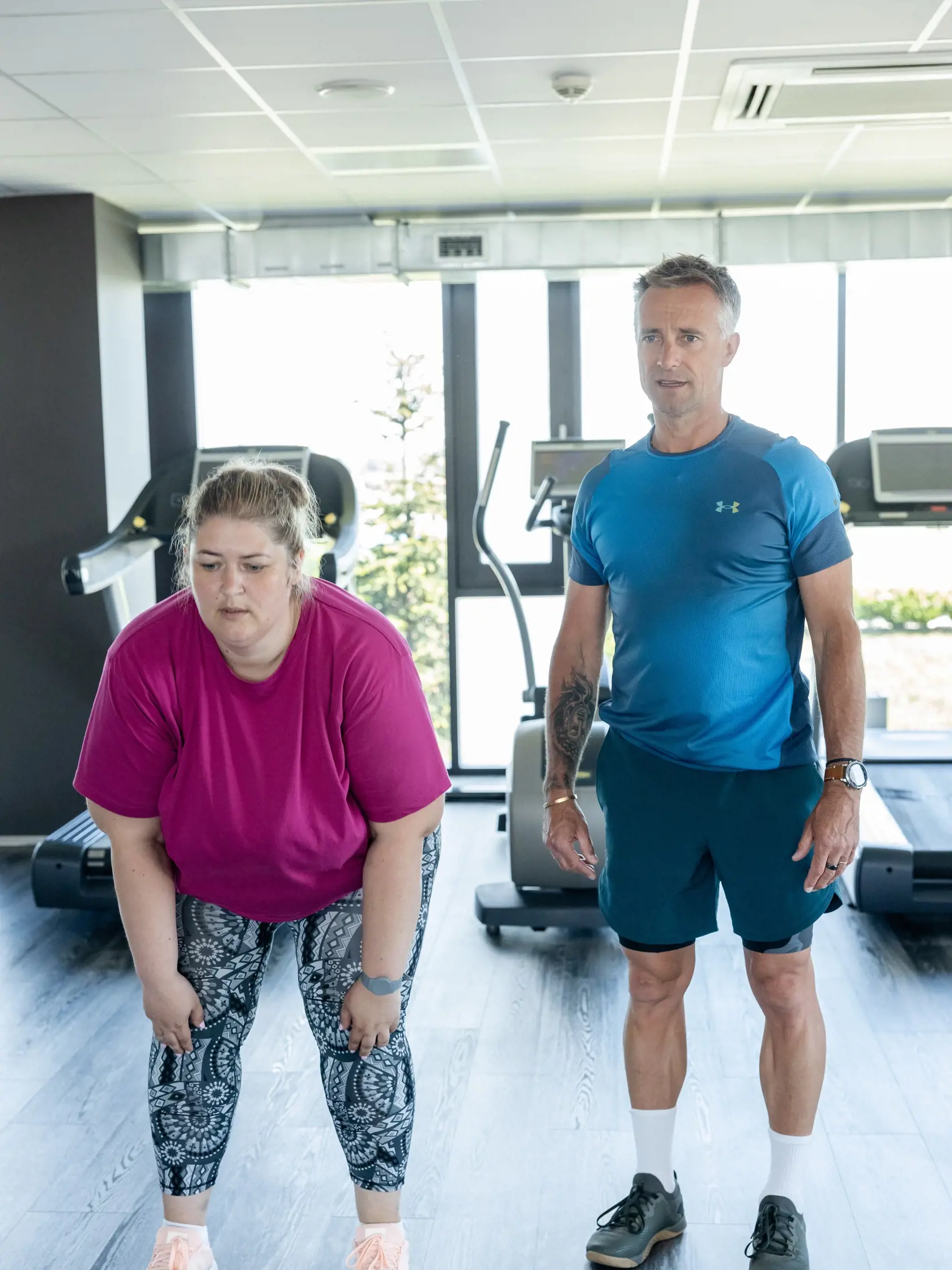 Soňa Šubjaková z Extrémnych premien počas tréningu s Marošom Molnárom.