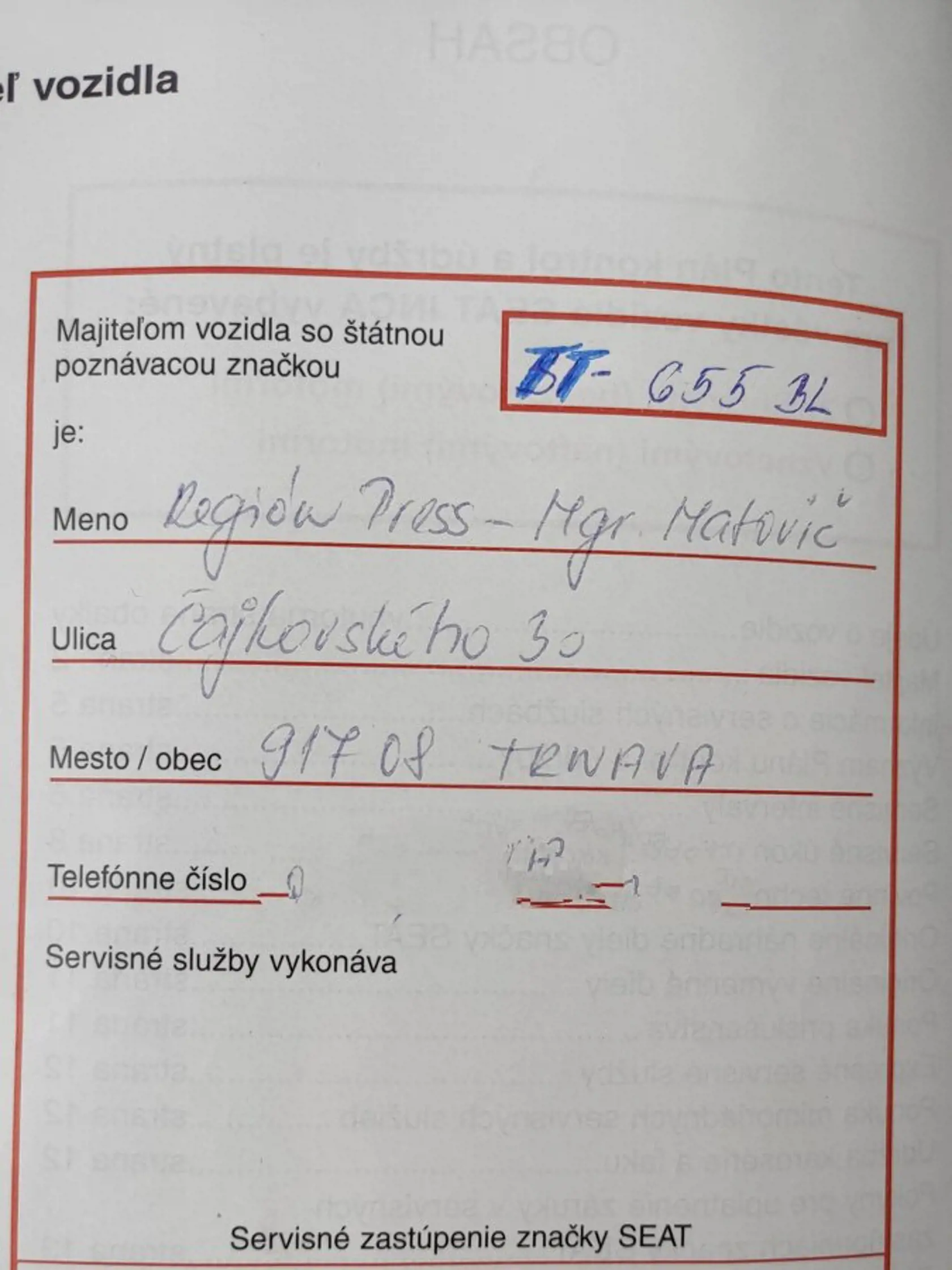 Ladislav pri predaji auta Seat INCA 1.9 SDI pripojil k inzerátu aj foto, ktoré má dokazovať, ža prvým majiteľom vozidla z roku 2002 bol minister financií Igor Matovič.