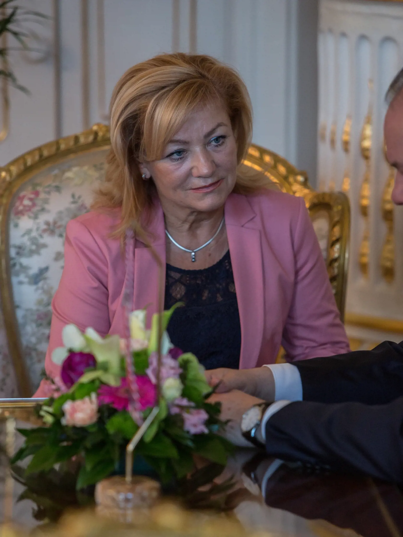 Andrej Kiska prijal Ľubicu Laššákovú kandidátku na ministerku kultúry v prezidentskom paláci.