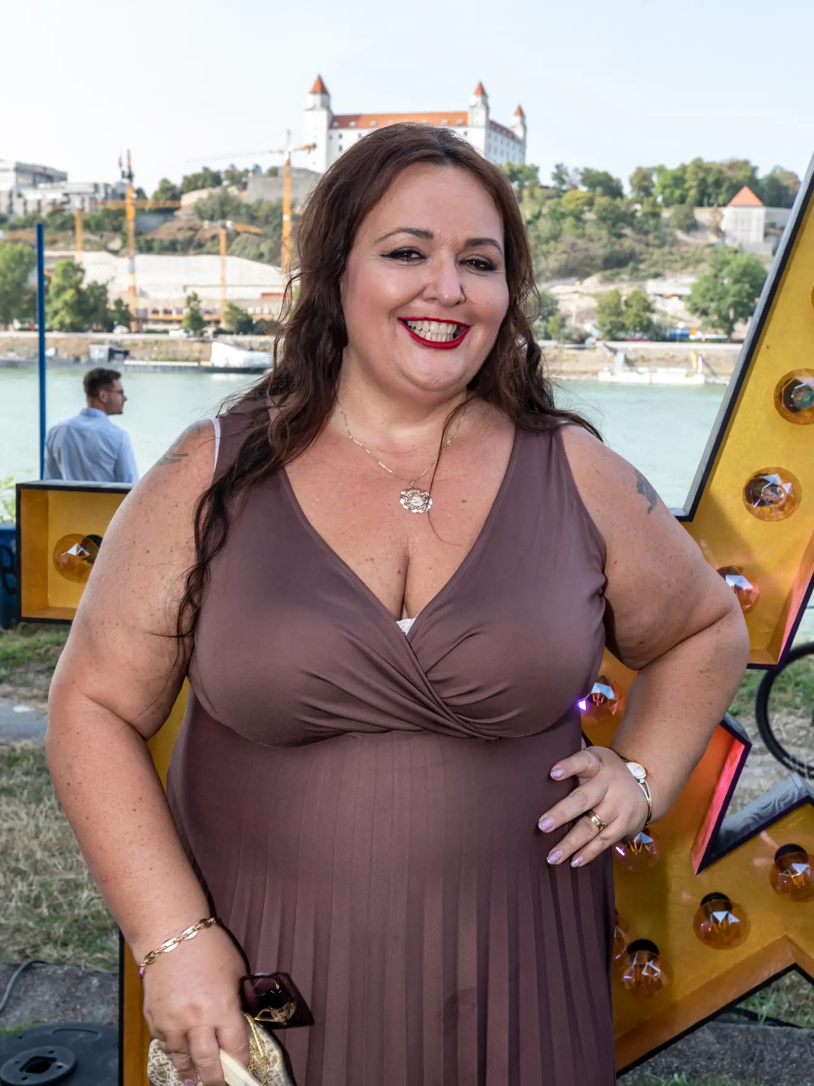 Narodeninová párty TV JOJ v reštaurácii Aušpic. Na snímke Renáta Názlerová.