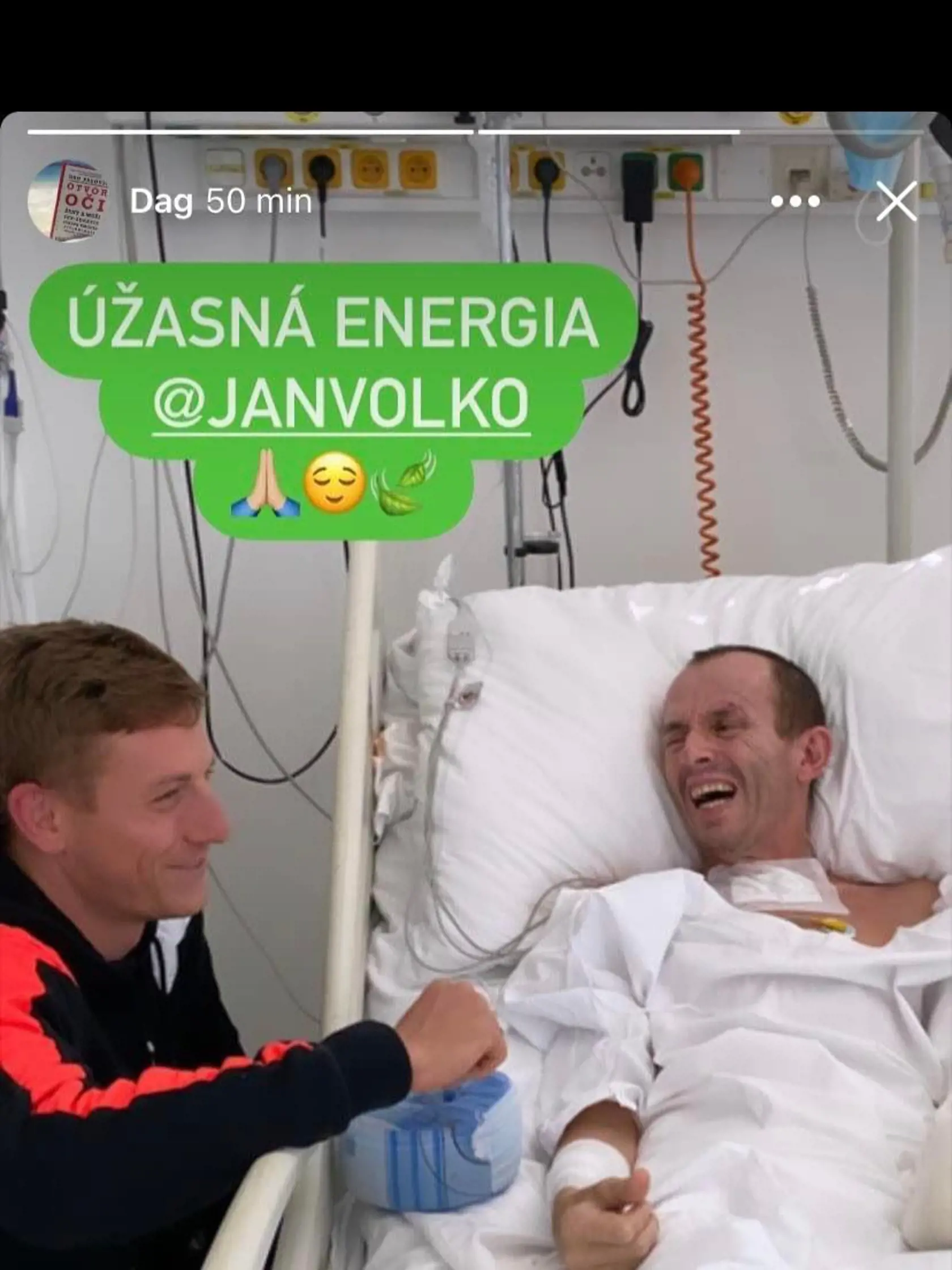 Daga navštívil v nitrianskej nemocnici najlepší slovenský atlét, bežec Ján Volko.