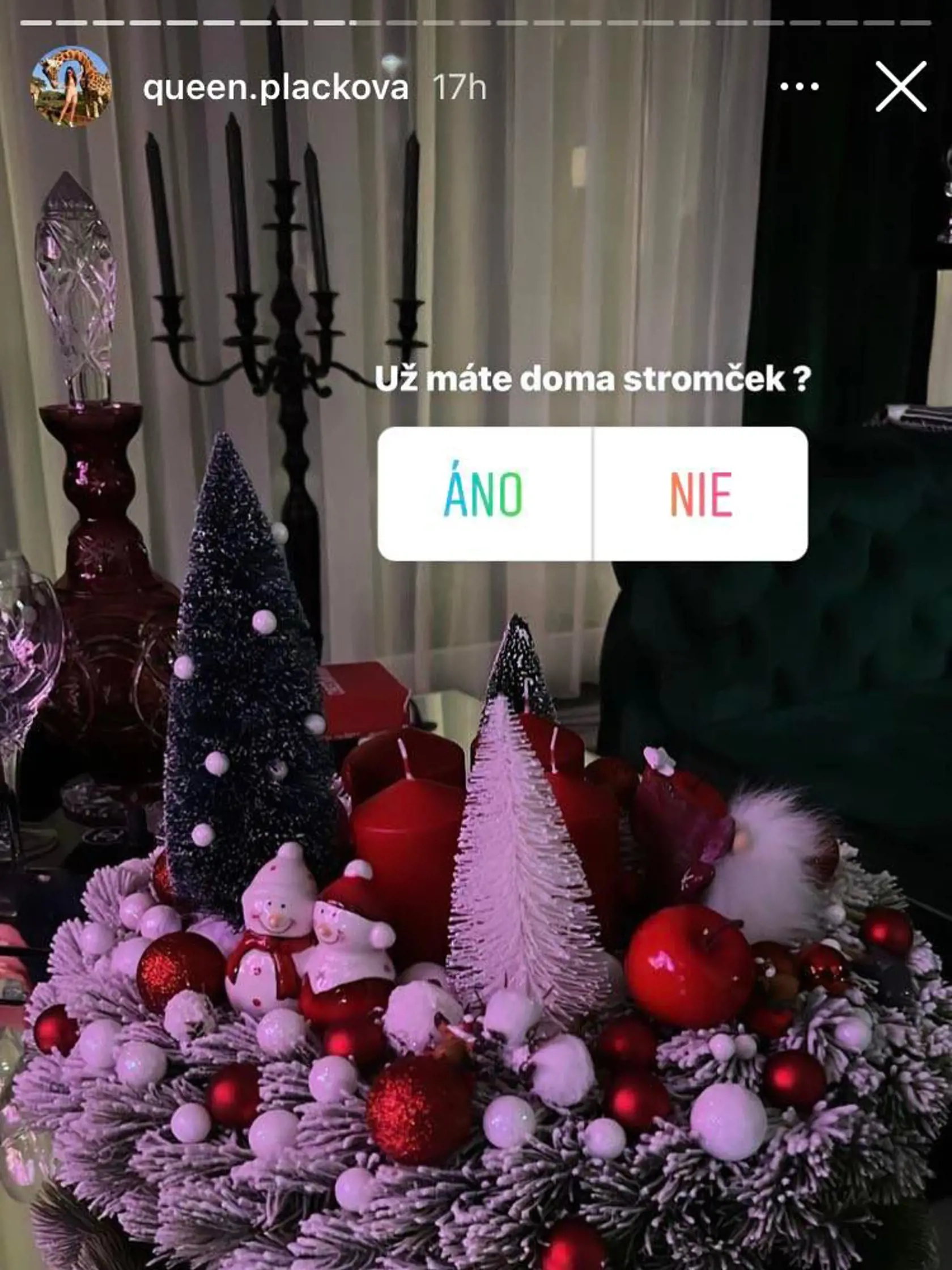 Vianočná výzdoba u Zuzy Plačkovej.