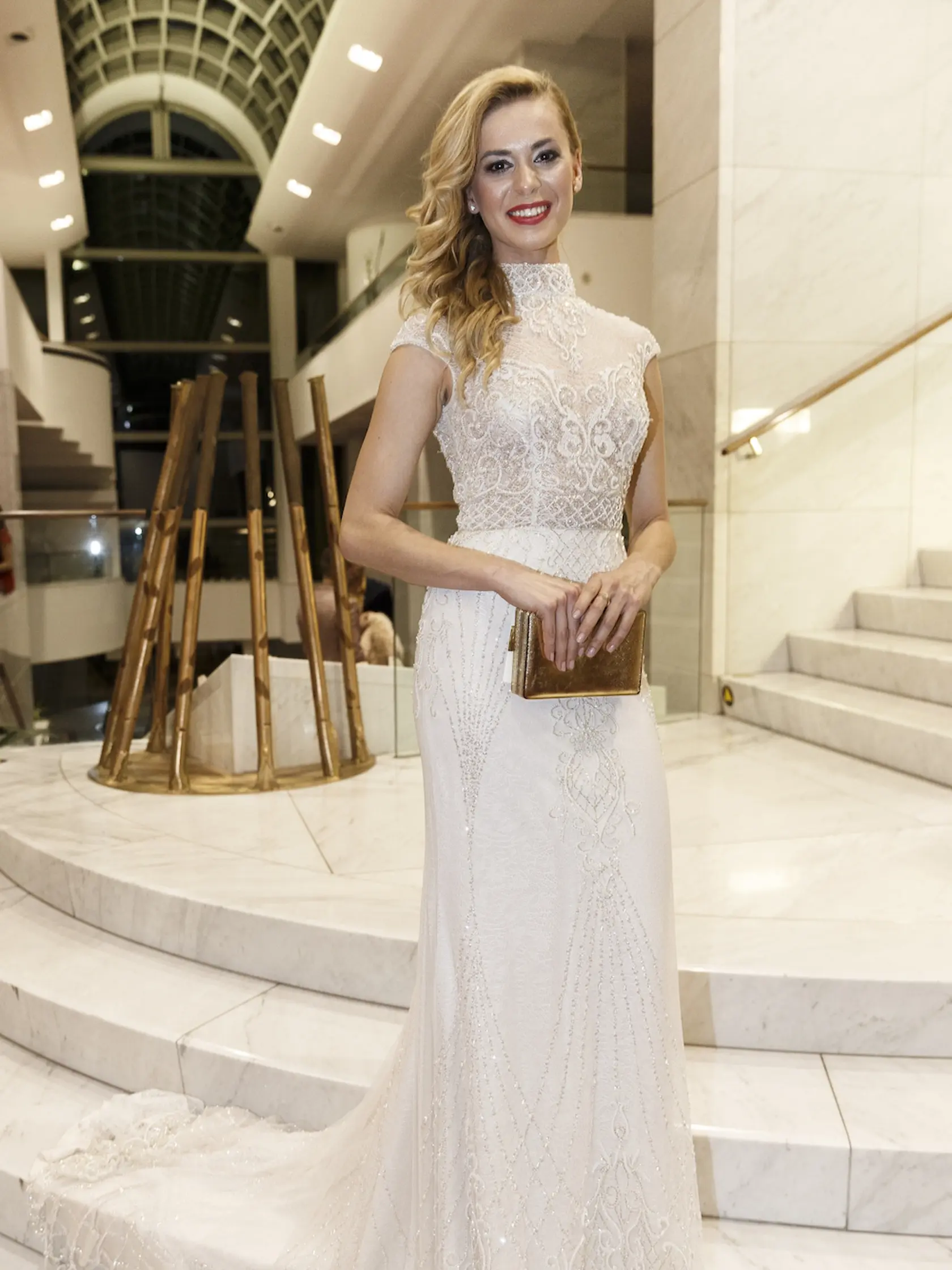 Na snímke počas párty po skončení priameho prenosu z galavečera OTO 2019. Na snímke Dominika Richterová.