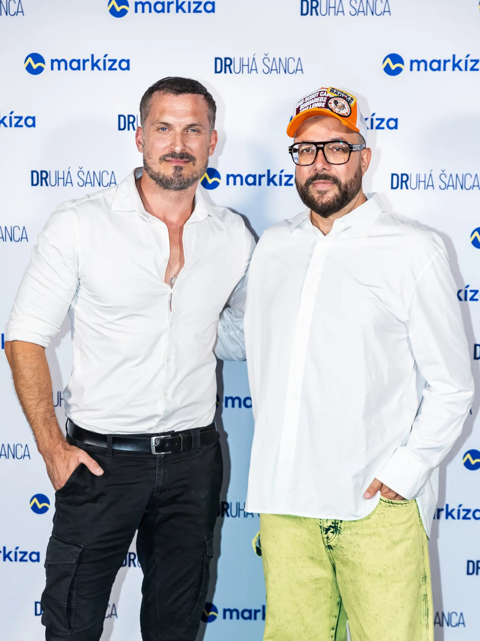 Novinárska premiéra 3. série seriálu “Druhá šanca” v Bratislave. Na snímke Ján Koleník a Michal Borec. 