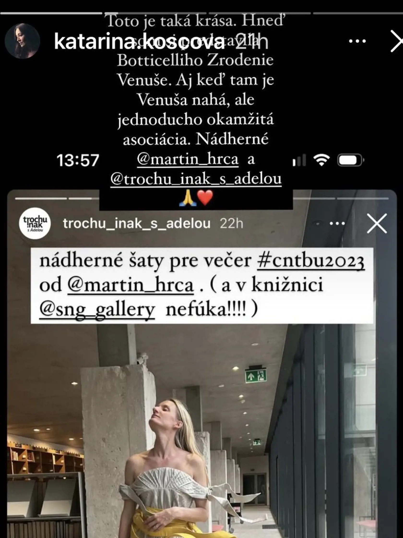 Adela Vinczeová zažiarila v dizajnérskom kúsku. Autorom šiat je slovenský módny návrhár Martin Hrča.