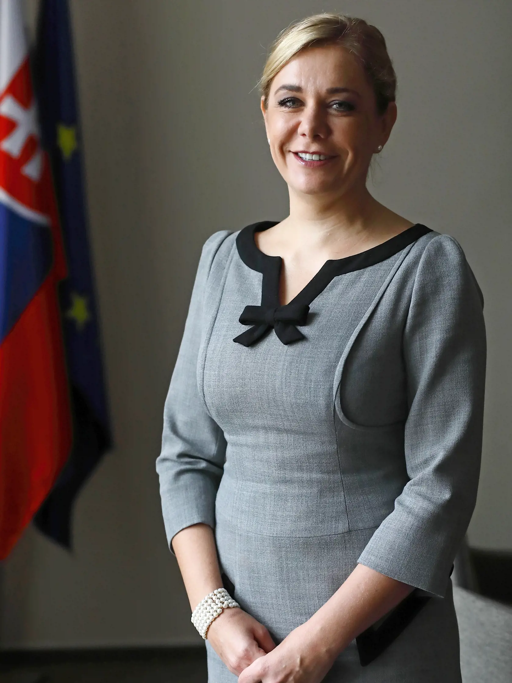 Na snímke ministerka vnútra Denisa Saková počas rozhovoru na ministerstve. 