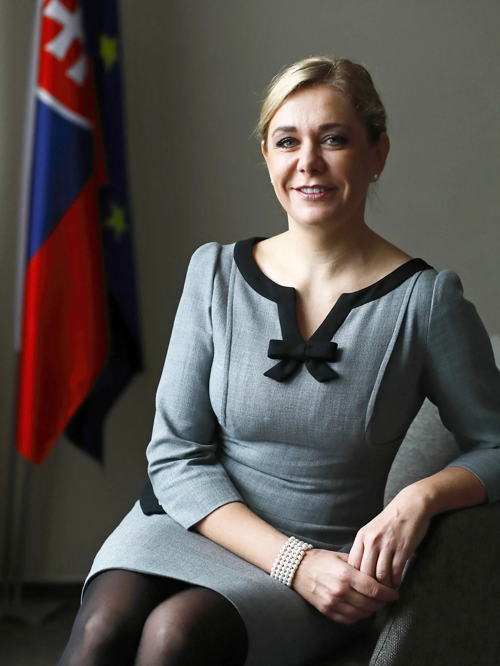 Na snímke ministerka vnútra Denisa Saková počas rozhovoru na ministerstve. 