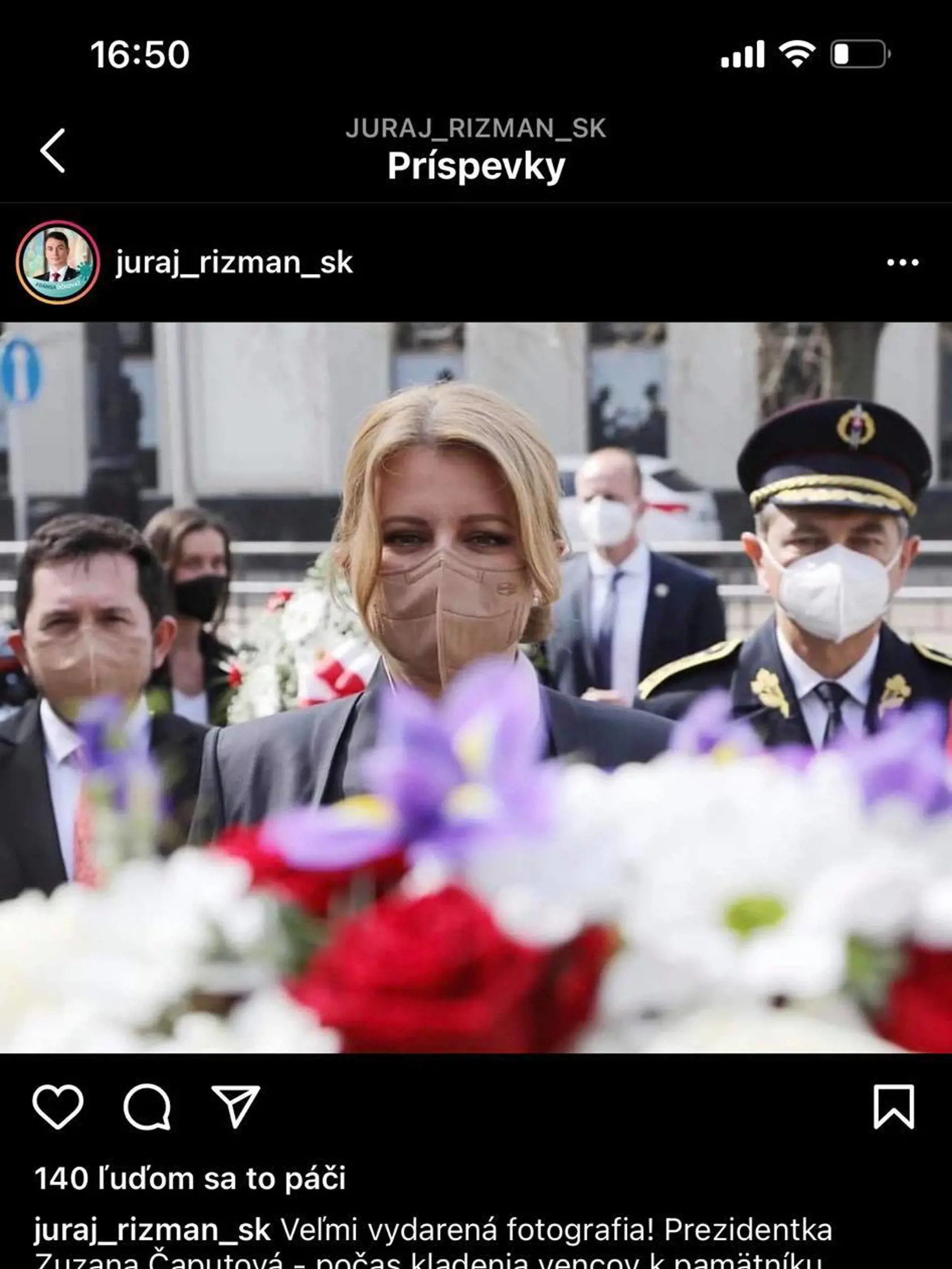Juraj Rizman dal svojej partnerke Zuzane Čaputovej poklonu.
