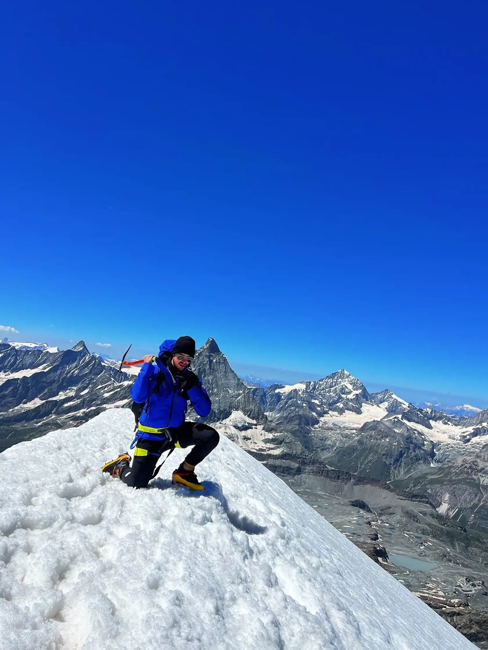 David absolvoval výstup na Mont Blanc.