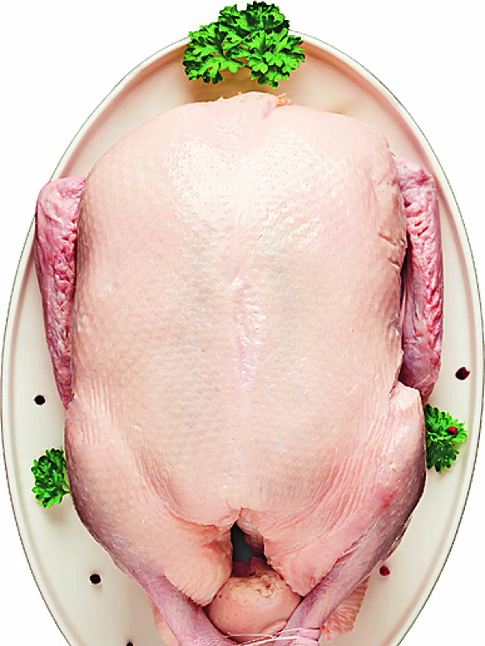 Kačica celá s drobmi, zľava 33 %, cena po zľave za 1 kg 3,99 eura.