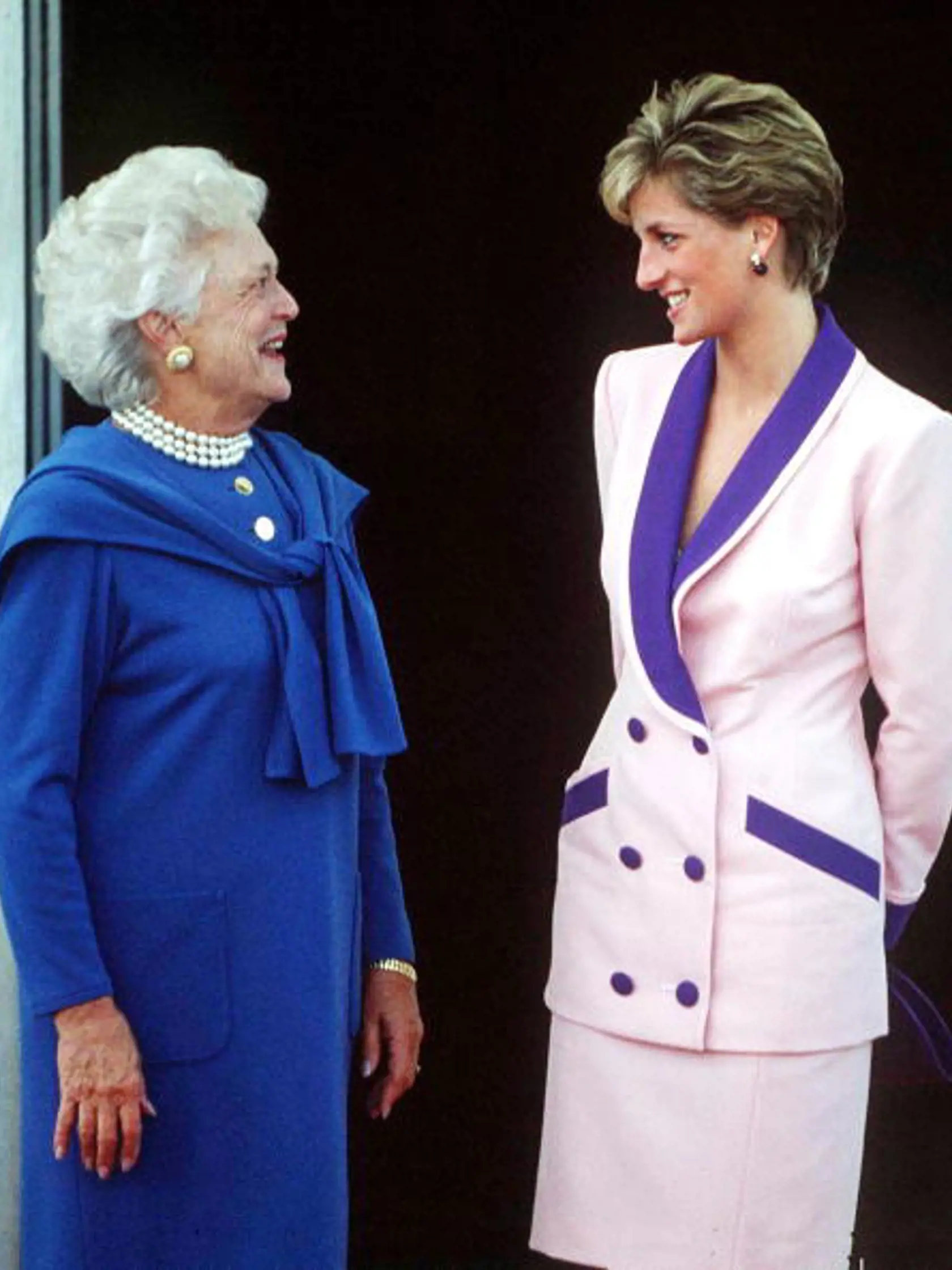 Barbara Bushová s princeznou Dianou.