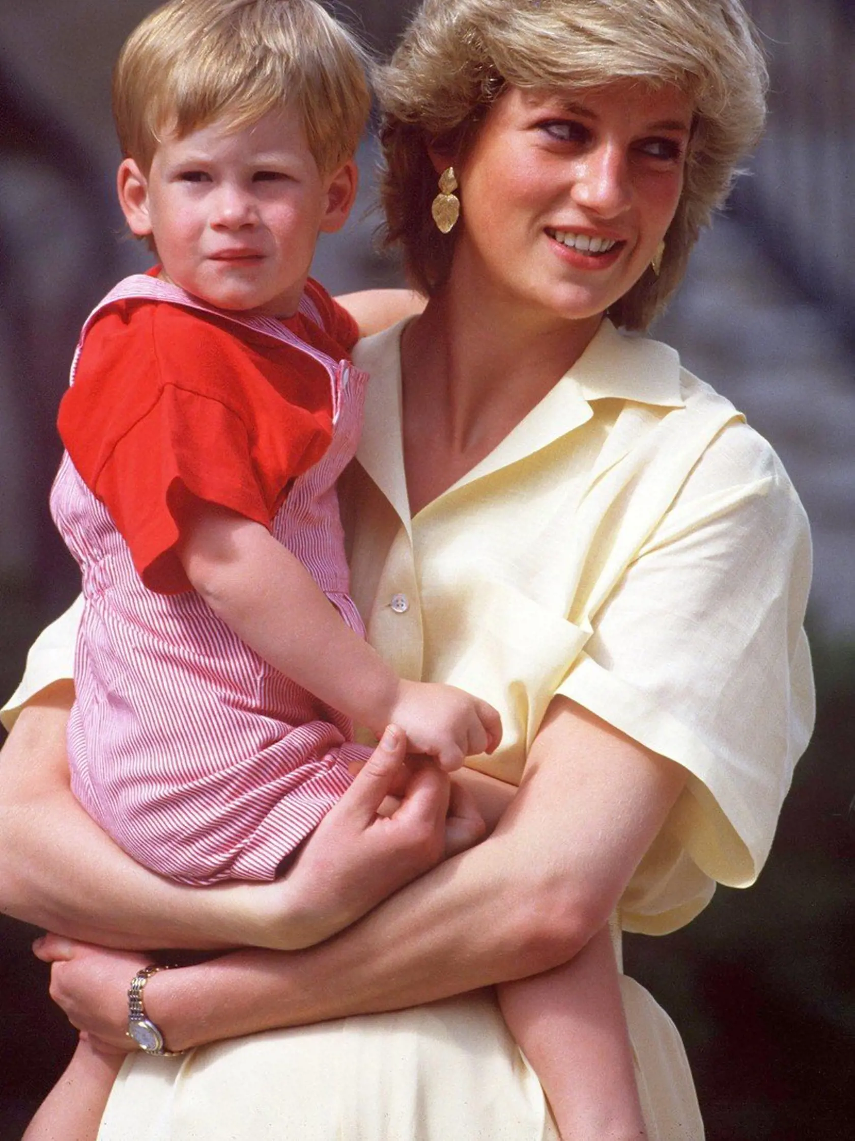 Princezná Diana s mladým princom Harrym.