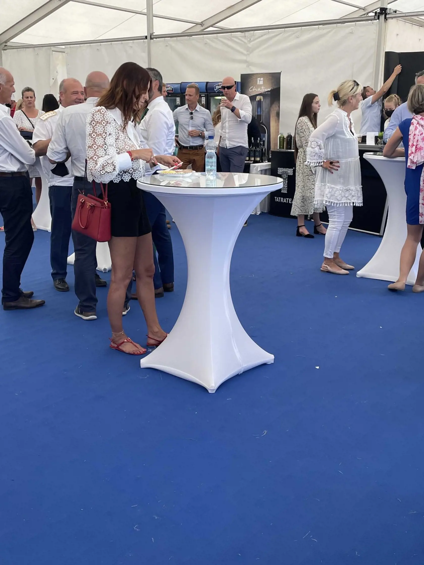 Sympatická brunetka bola vo VIP zóne sama.