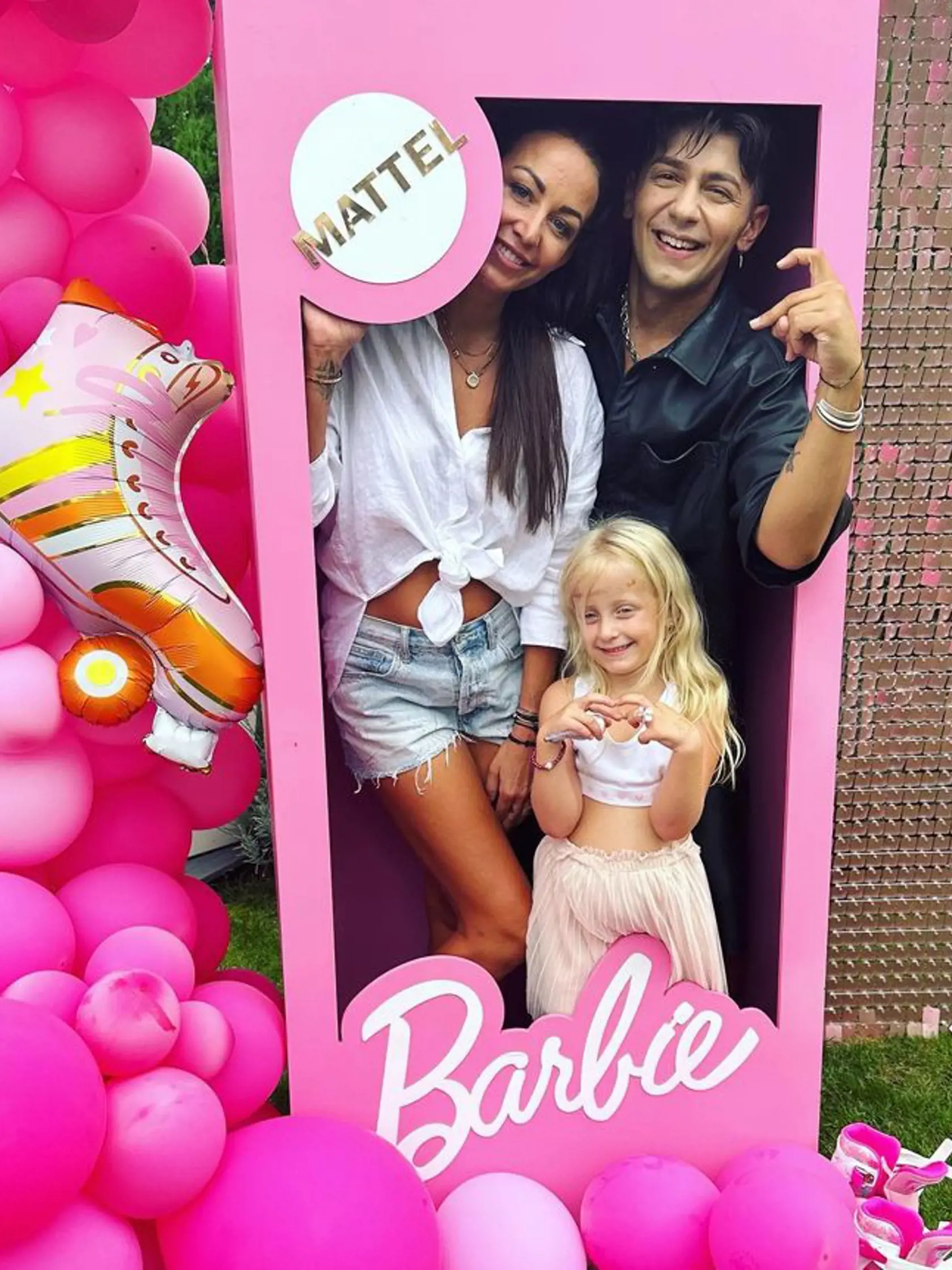 Barbie oslava malej Mii, dcéry Agáty Hanychovej a Jakuba Prachařa