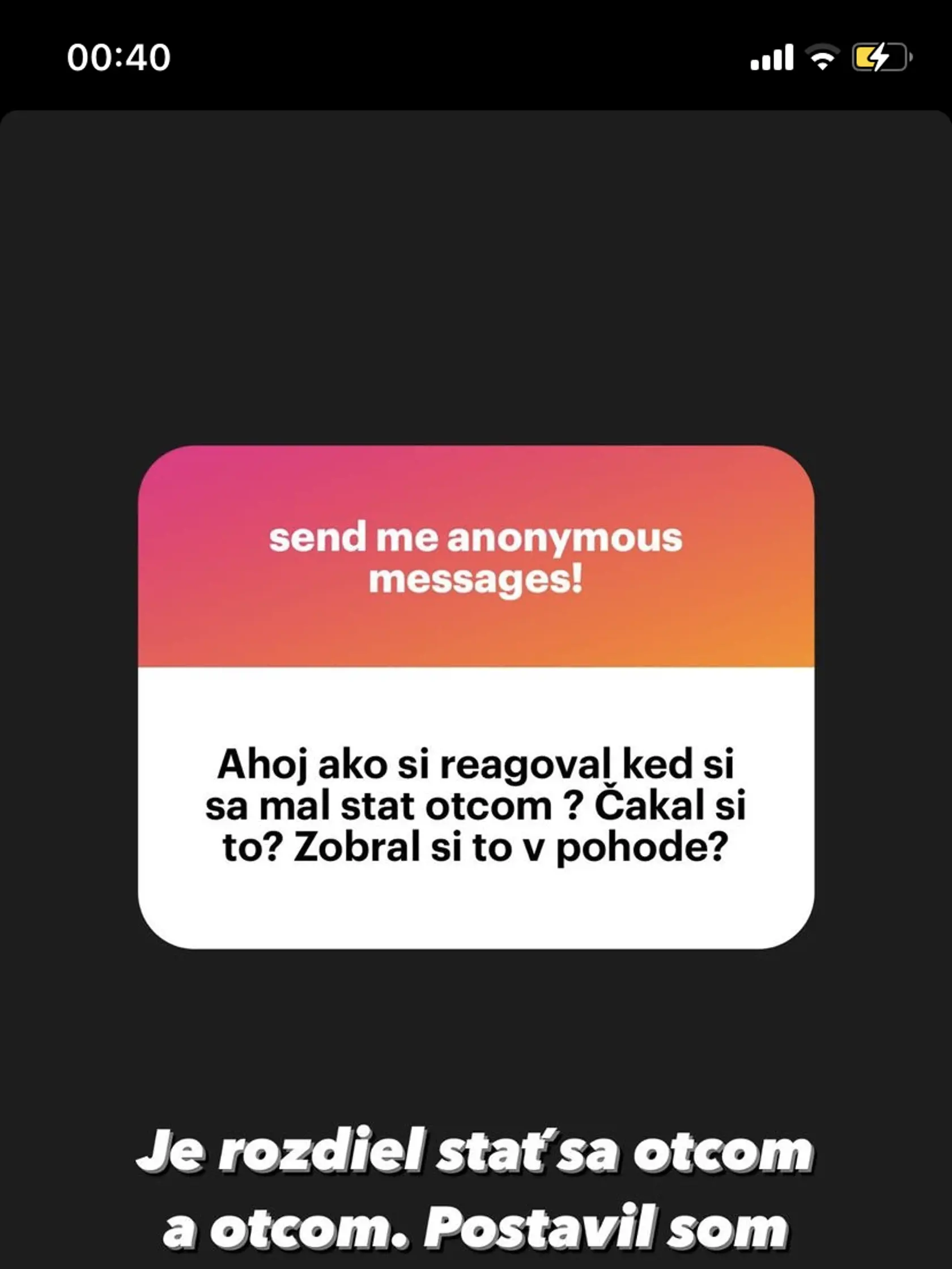 Victor Ibara sa nechal na Instagrame vyspovedať fanúšikmi