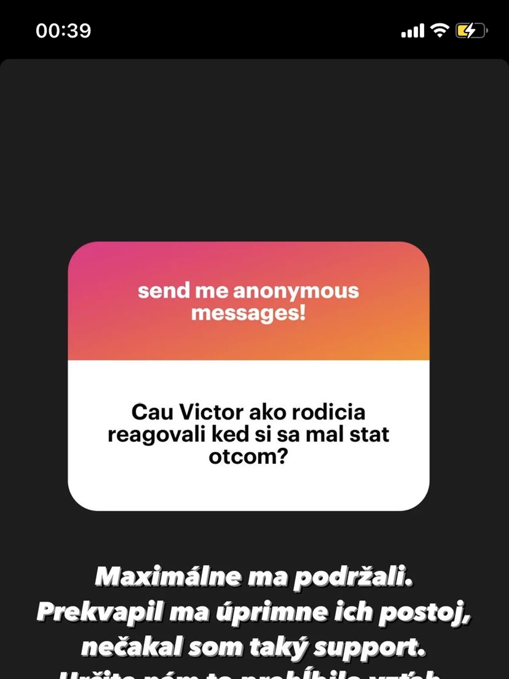 Victor Ibara sa nechal na Instagrame vyspovedať fanúšikmi