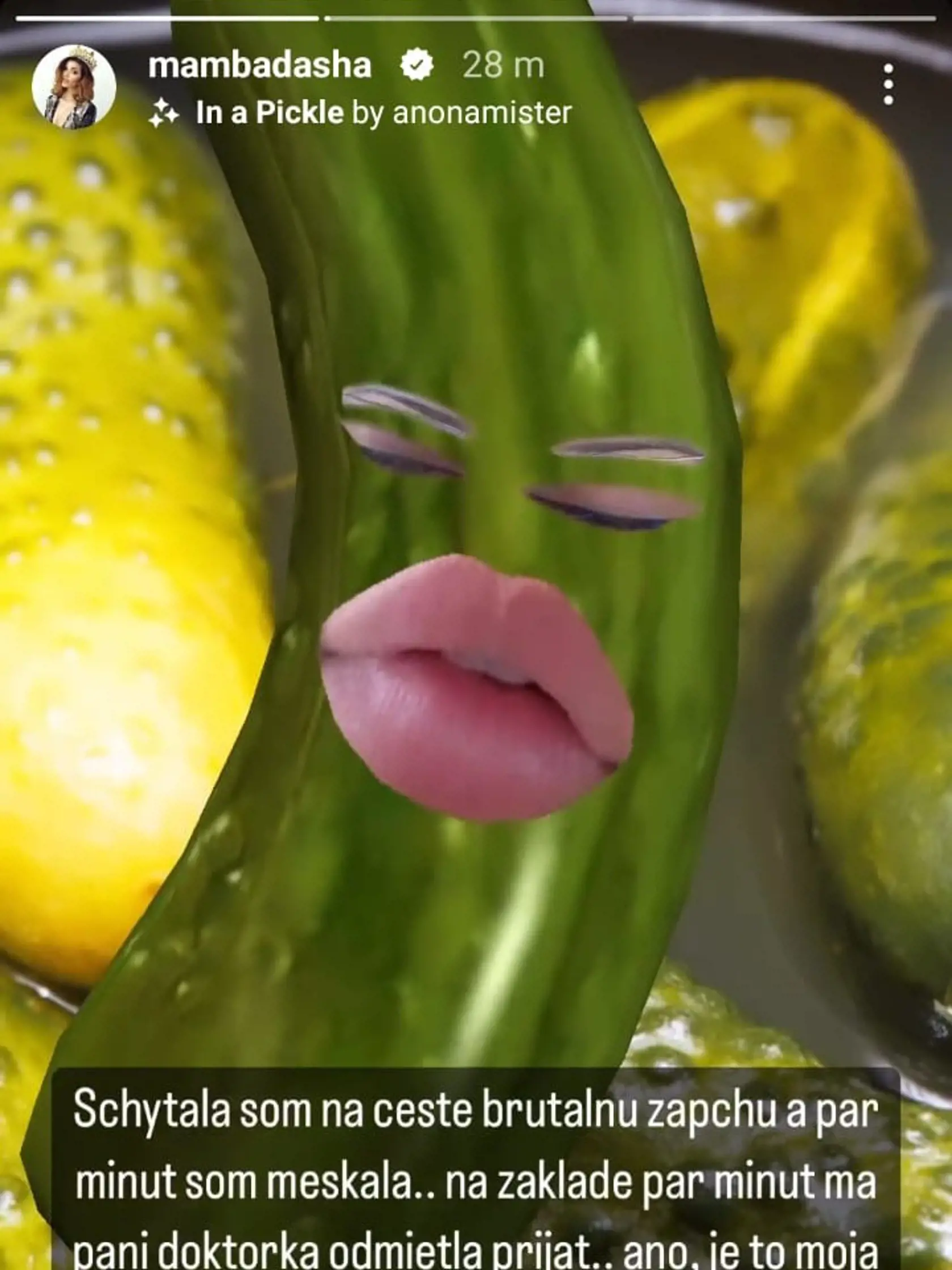 Nahnevaná Mamba Dasha u lekára.
