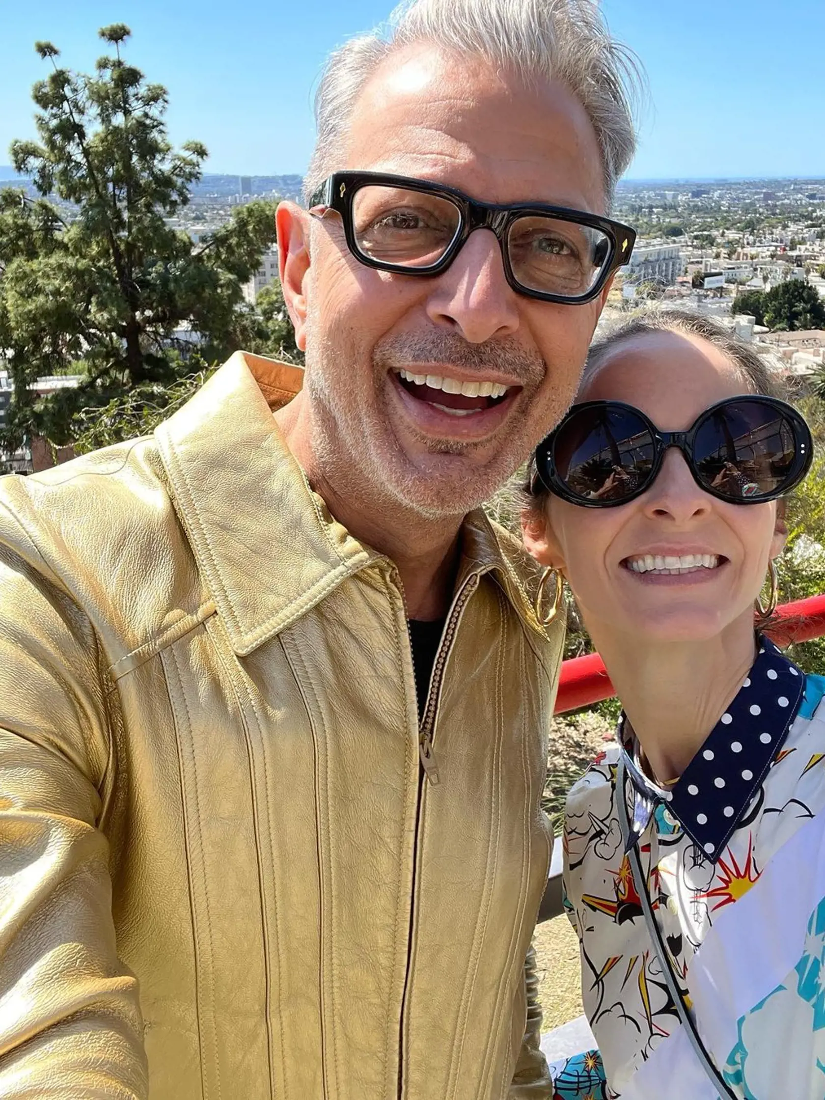 Jeff Goldblum s manželkou