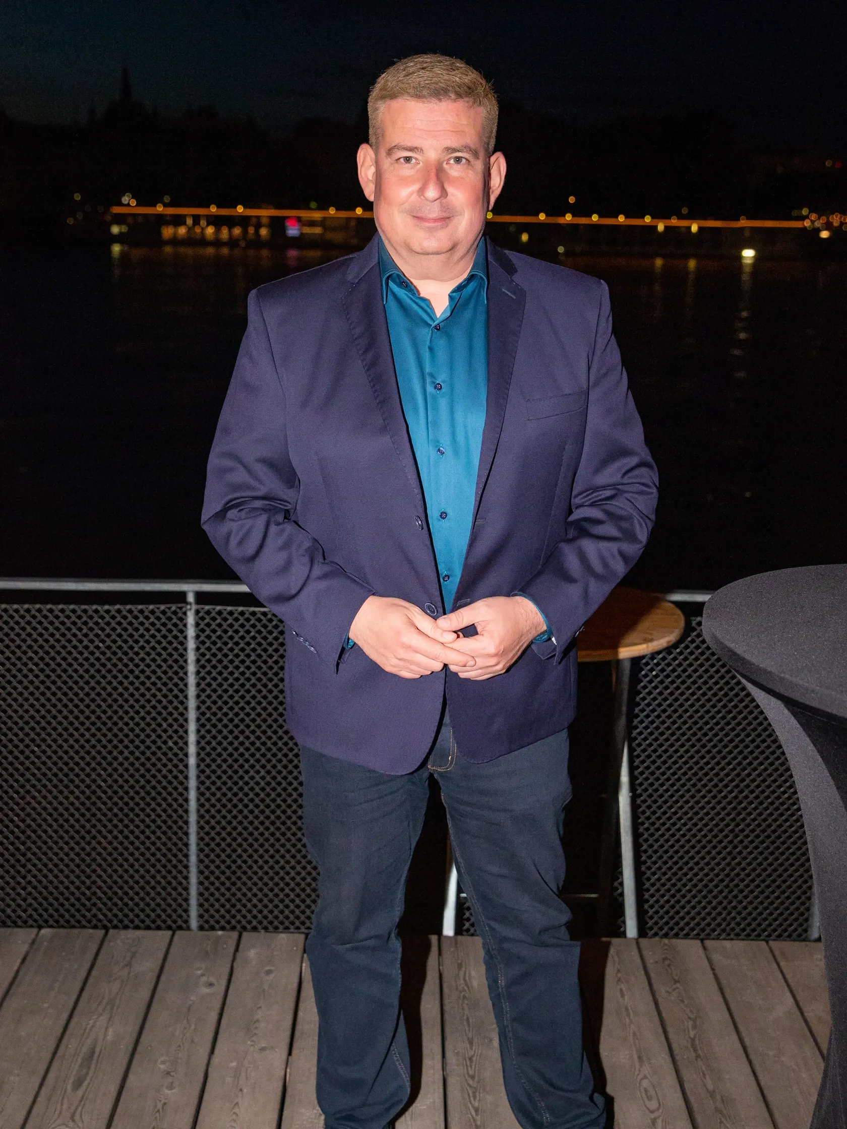 25. “ MEDIA PARTY ”  TV Markíza  sa uskutočnila na lodi Sundeck na Tyšrovom Nábreží v Bratislave. Na snímke je Patrik Herman. 