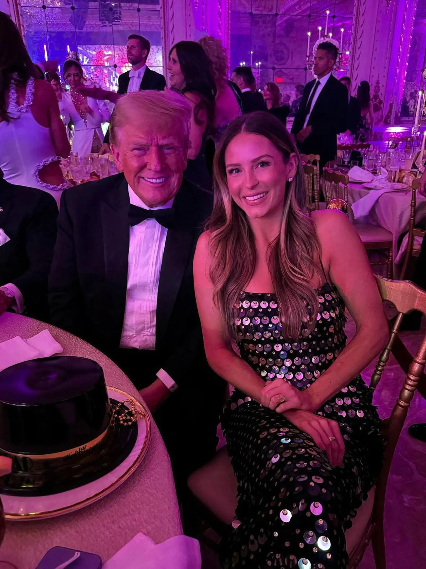 Margo Martin so svojím šéfom Donaldom na silvestrovskej oslave.