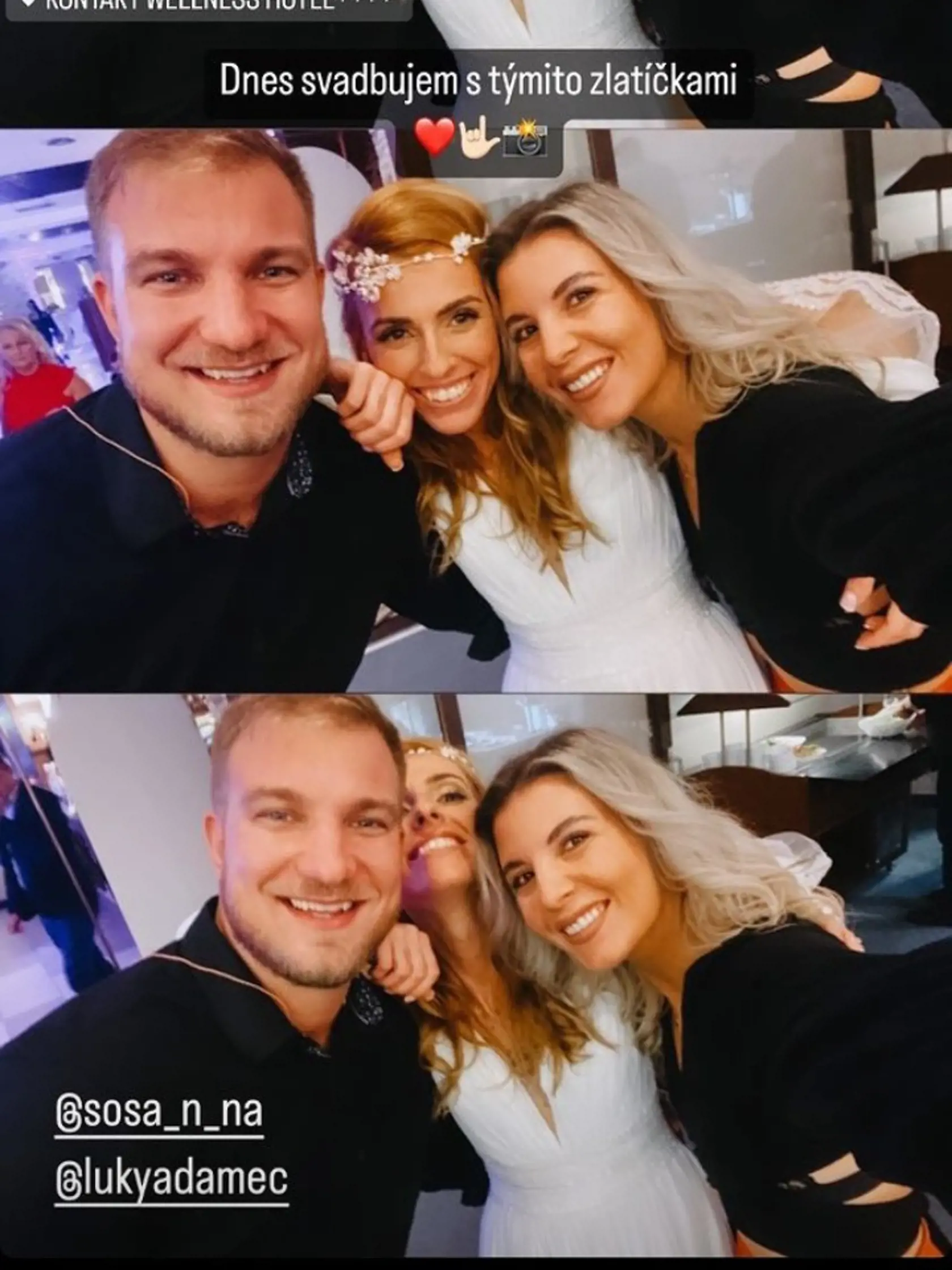 Lukáš Adamec sa oženil s priateľkou Zuzanou.