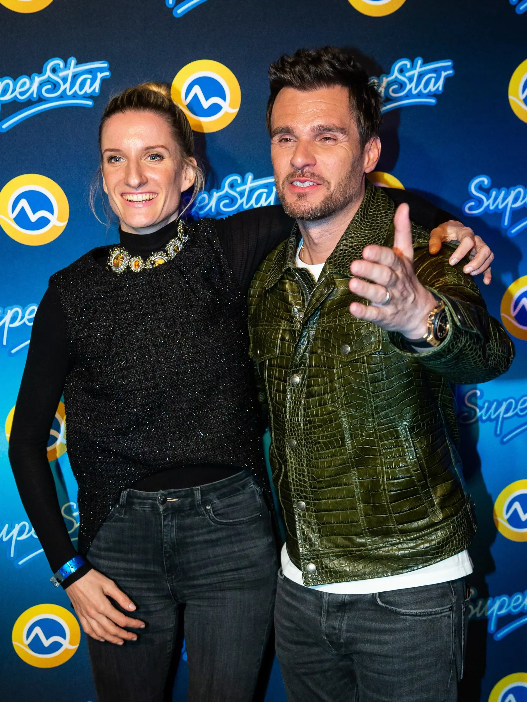SuperStar párty v jednom z bratislavských podnikov. Na snímke Adela Vinczeová a Leoš Mareš.