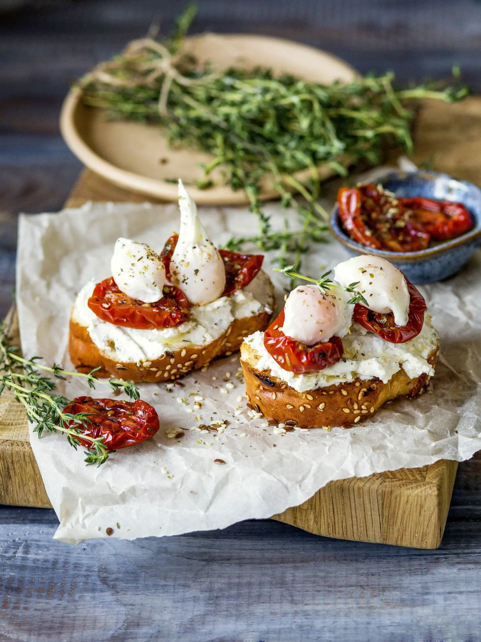 Bruschetta so sušenými paradajkami