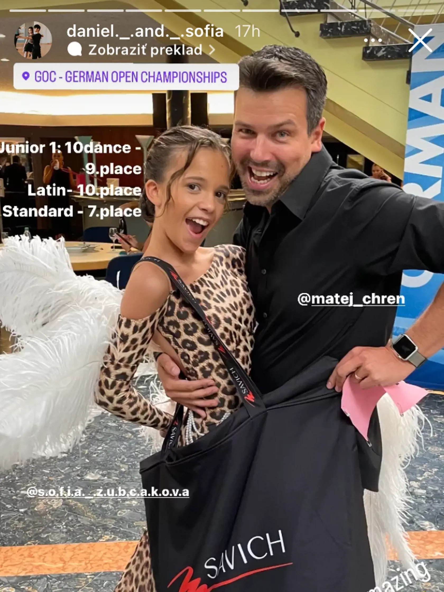 Sofia s nevlastným otcom Matejom.