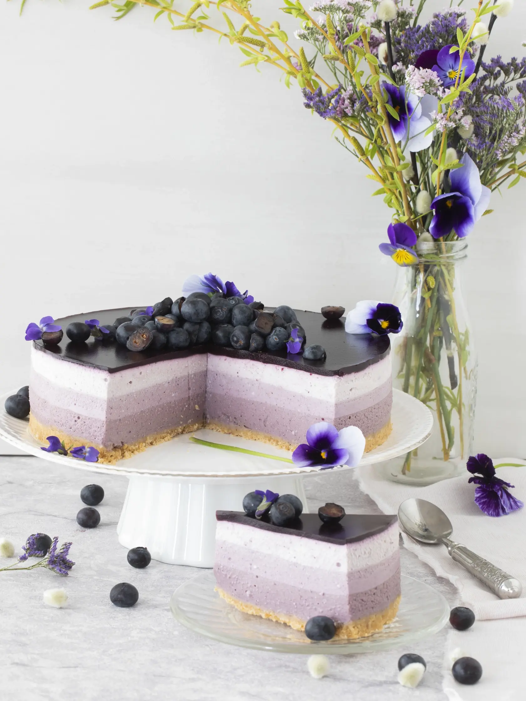 tvarohovo-čučoriedková torta