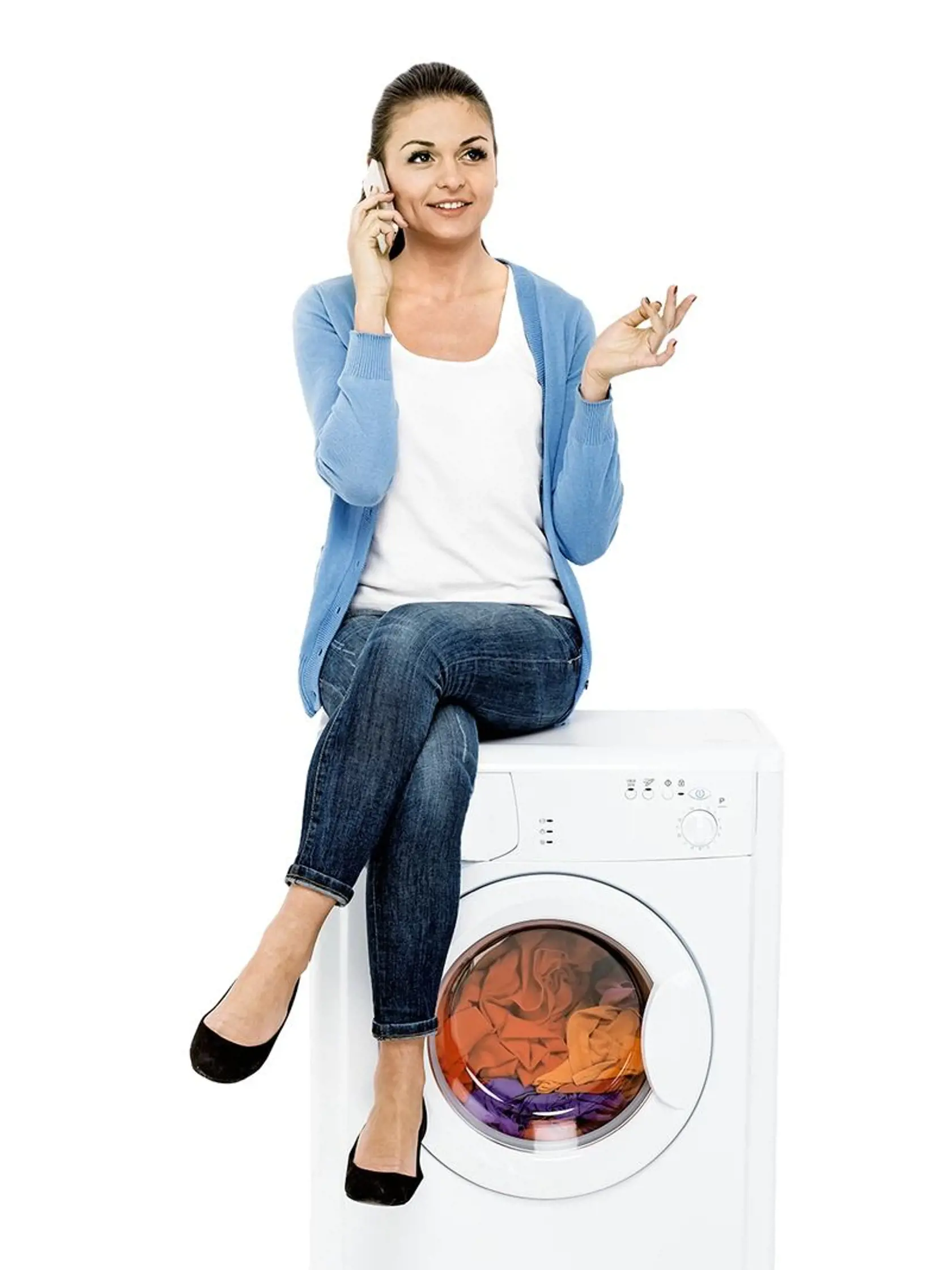Práčka nie je na sedenie. 