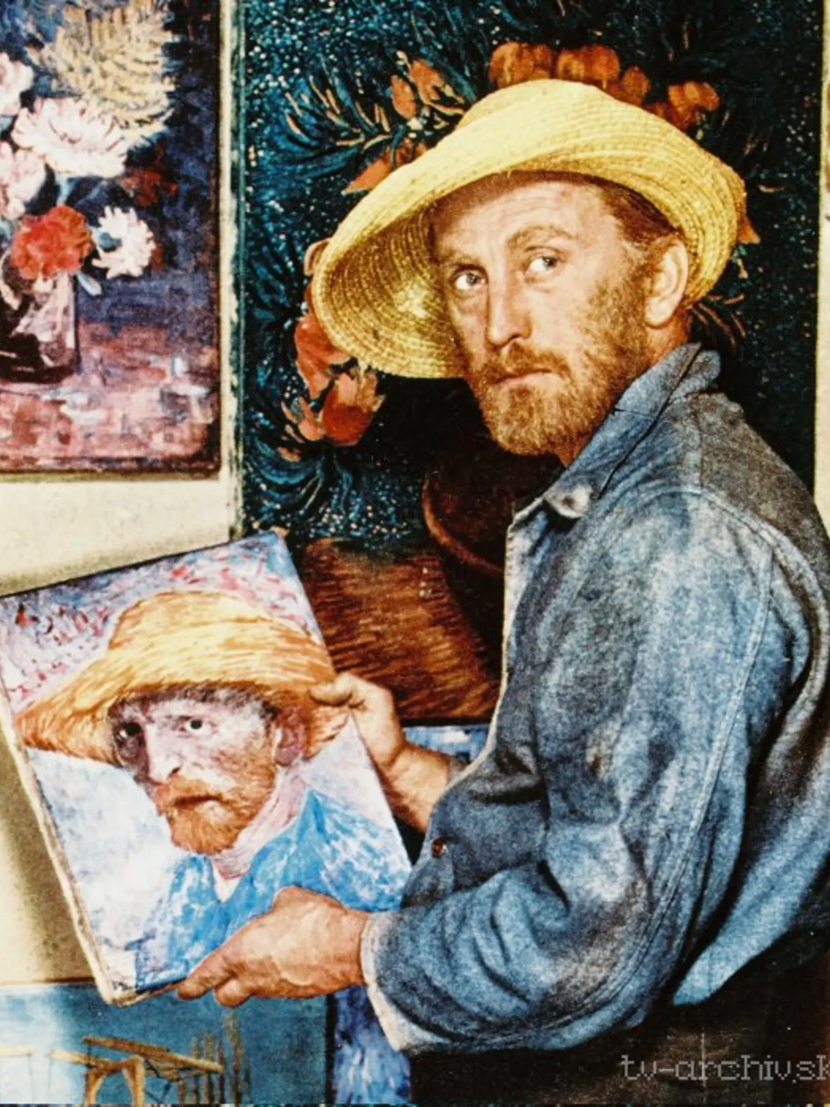 Vo filme Vincente Minneliho Smäd po živote z roku 1956 van Gogha stvárnil slávny Kirk Douglas.