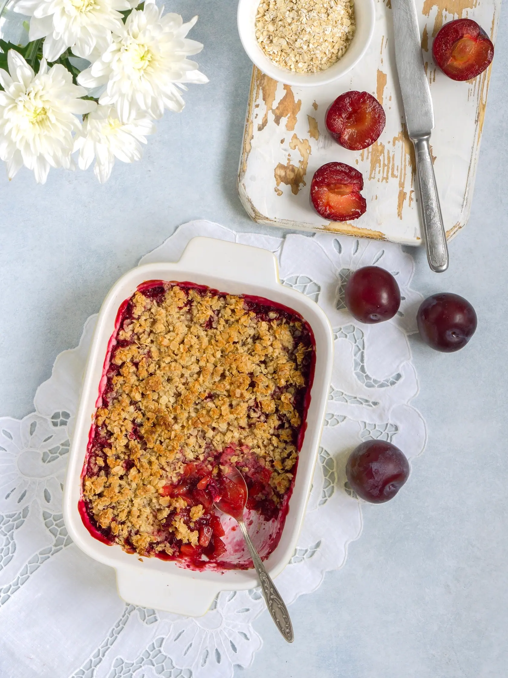 Slivkové crumble