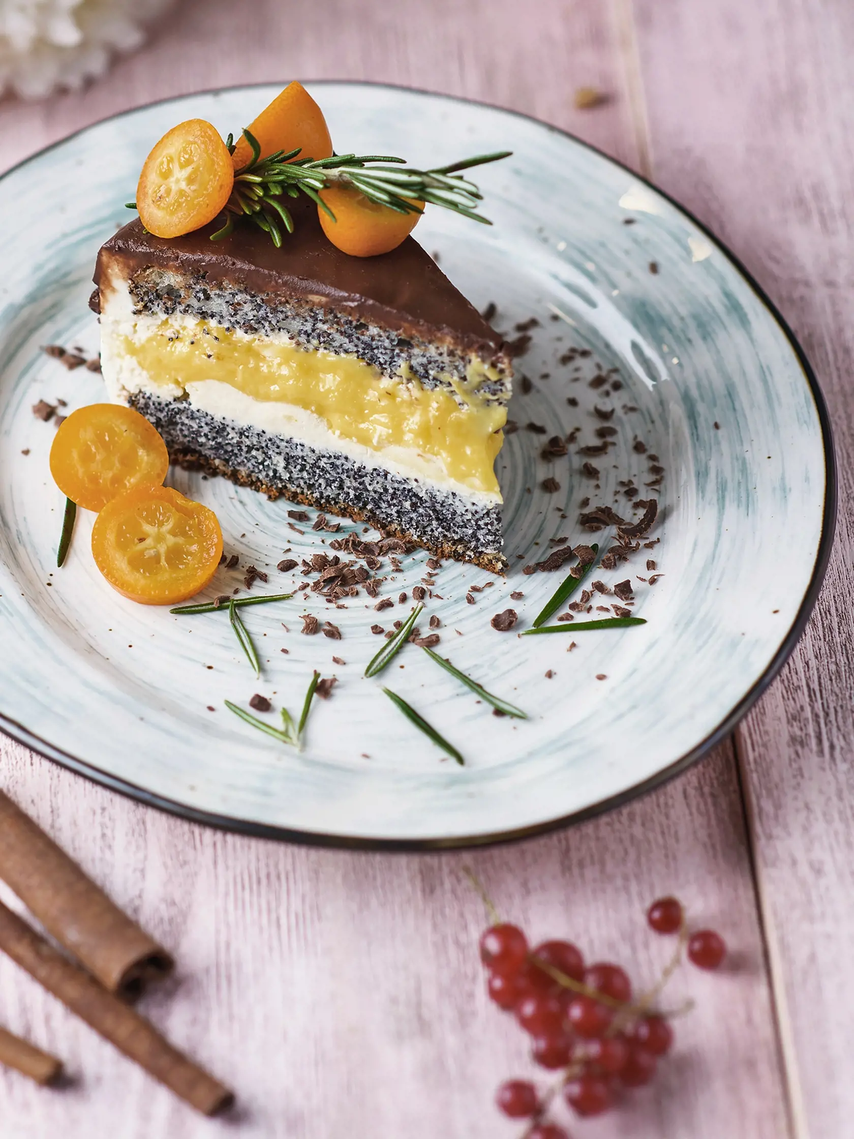 Exotická maková torta s tvarohom