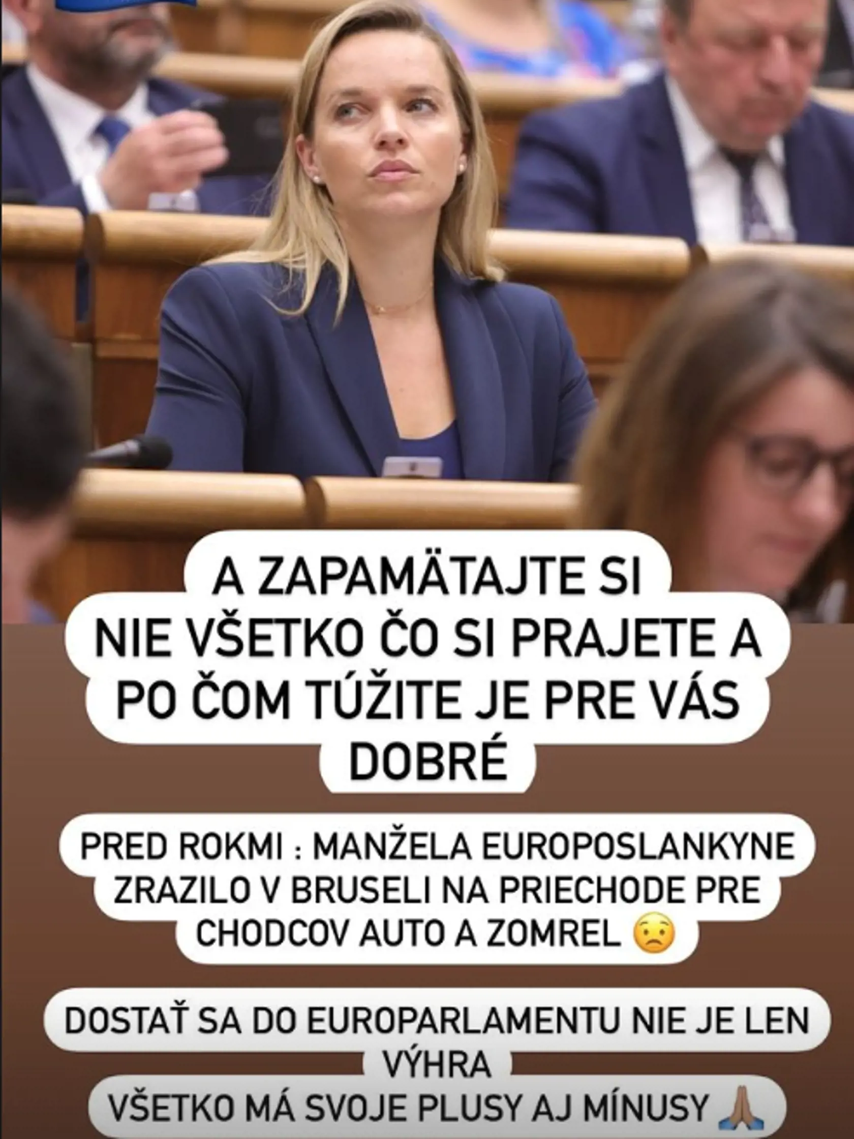 Tabák agresívne zareagovala na prehru vo voľbách do europarlamentu. Mimoparlamentná politička v príbehu na sociálnej sieti Instagram pripomína, že práca europoslanca nie je jednoduchá a číhajú na nich mimo domov rôzne nástrahy. No neprehnala to?