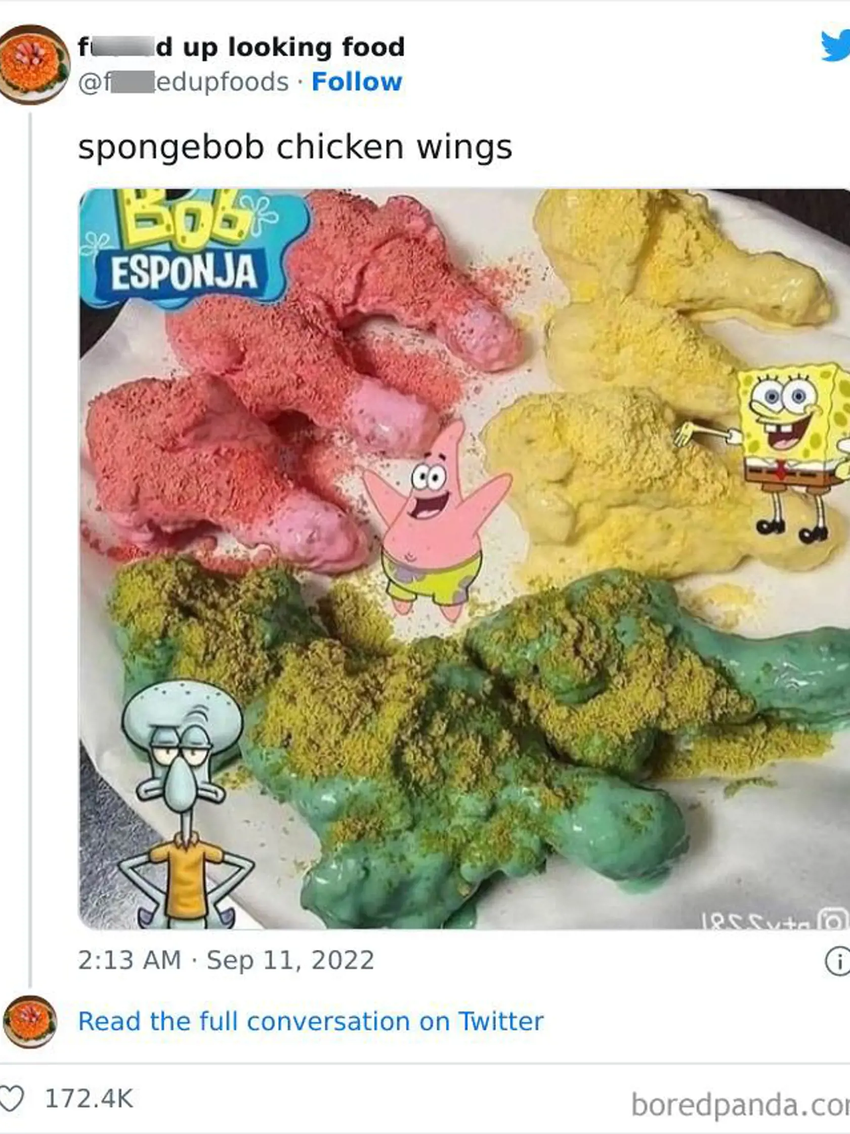 Spongebob farebné kuracie krídelká