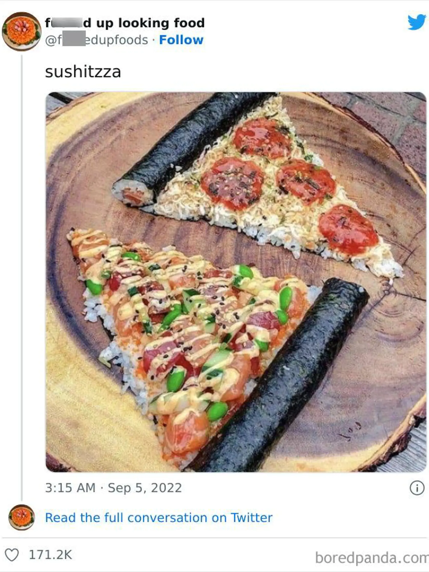 Sushi pizza.