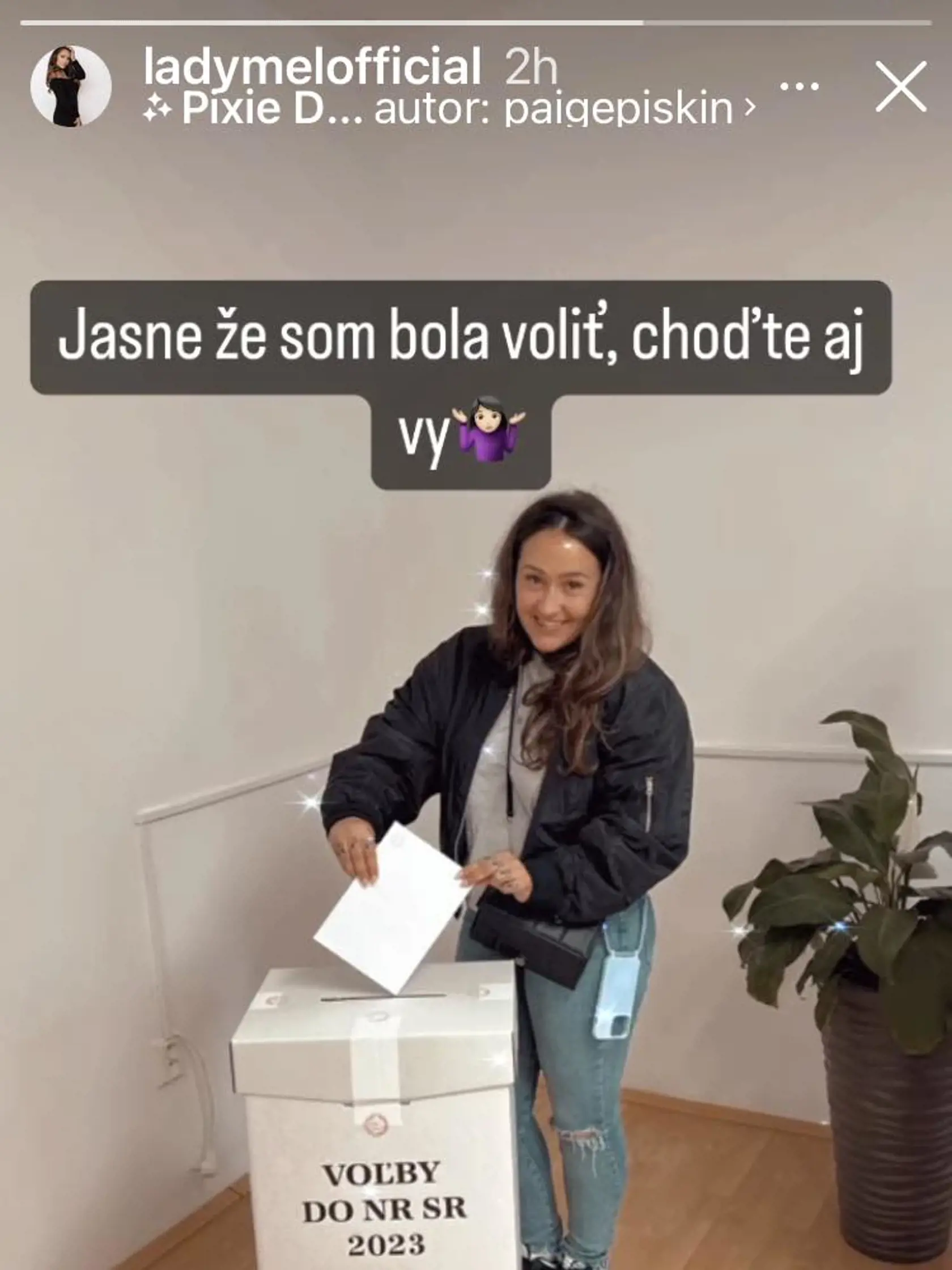 Voľby 2023: Na snímke tanečníčka Melánia Kasenčáková.