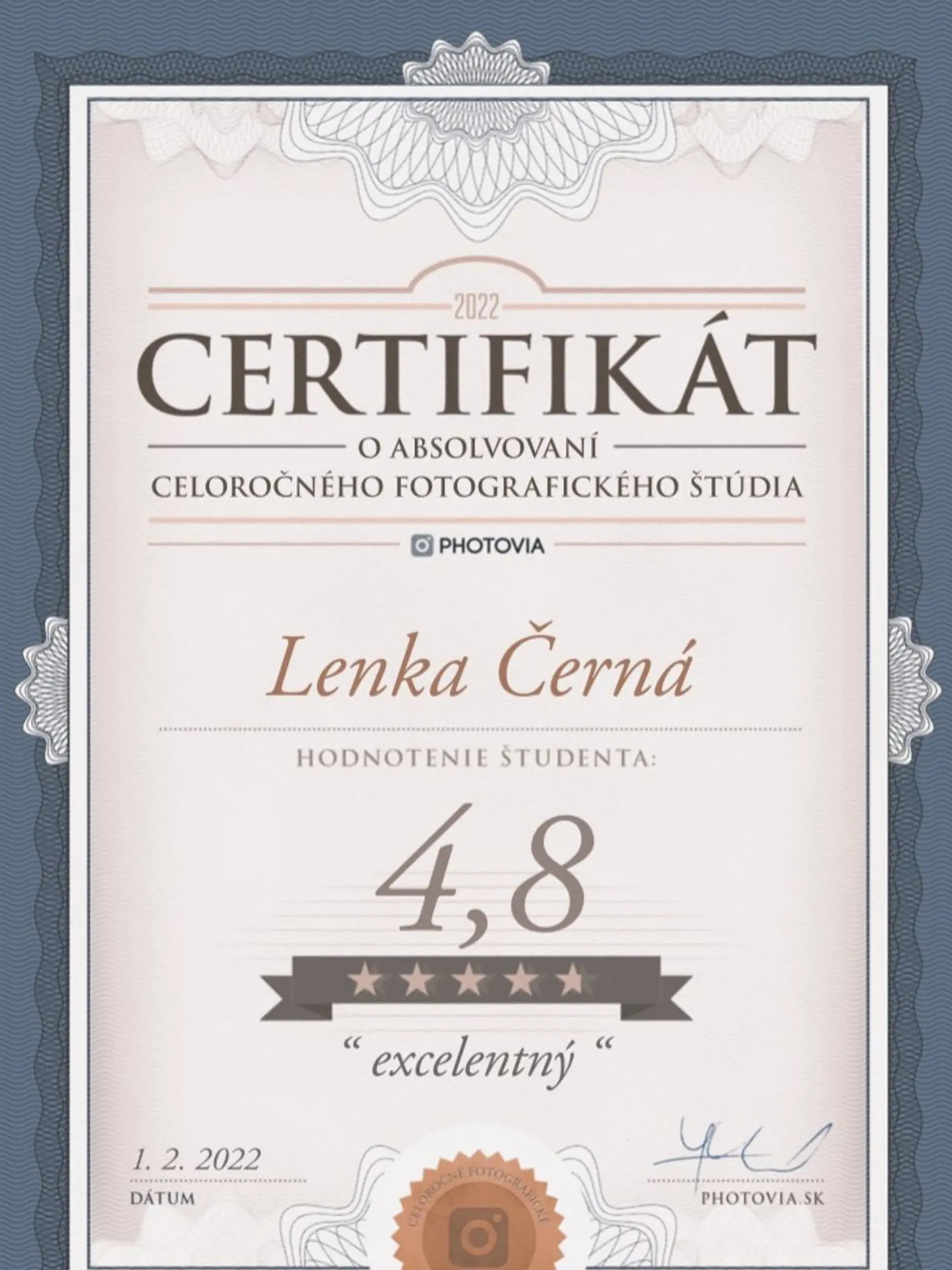 Certifikát...