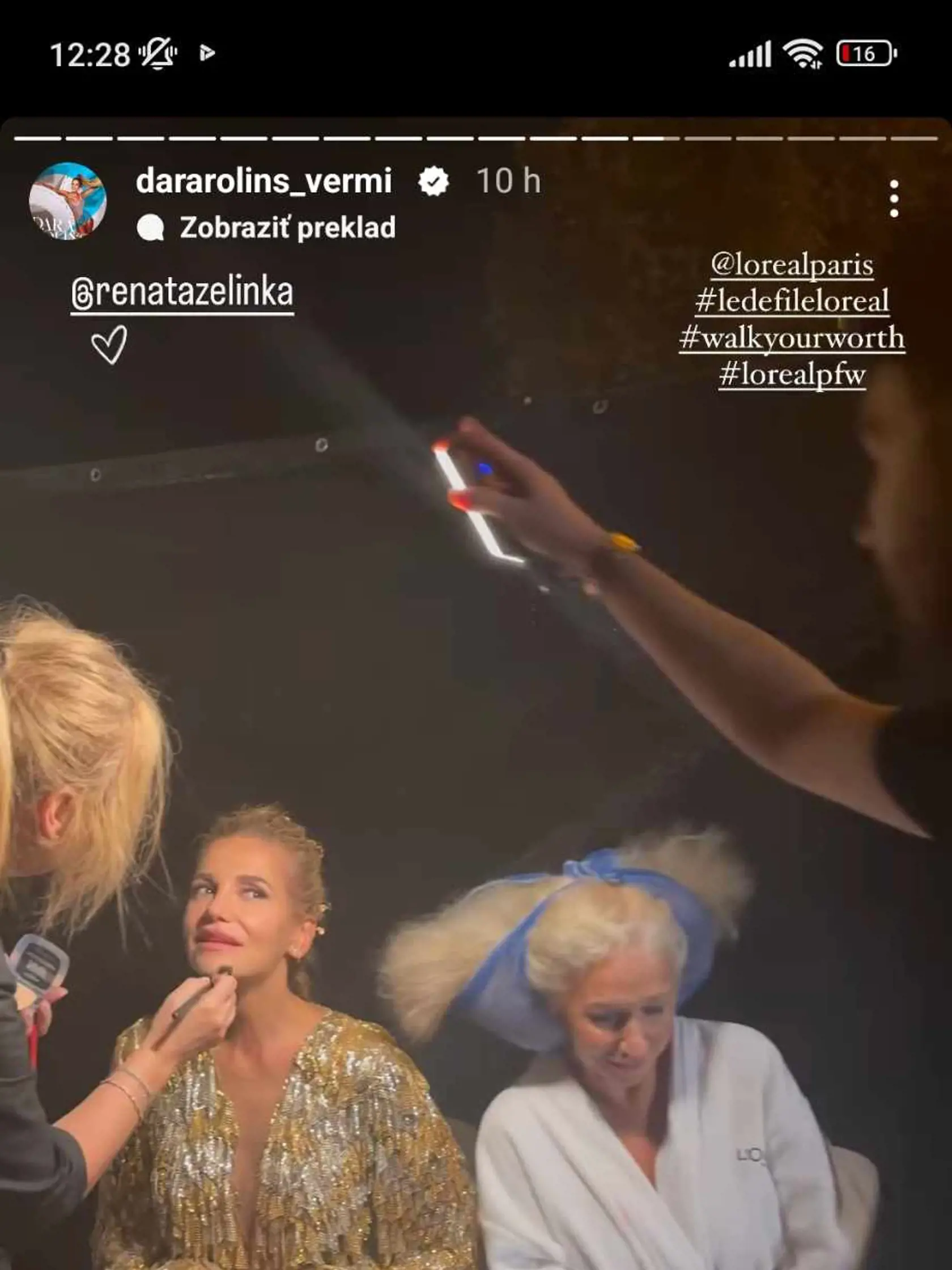 So slávnou herečkou stihla prehodiť pár slov.