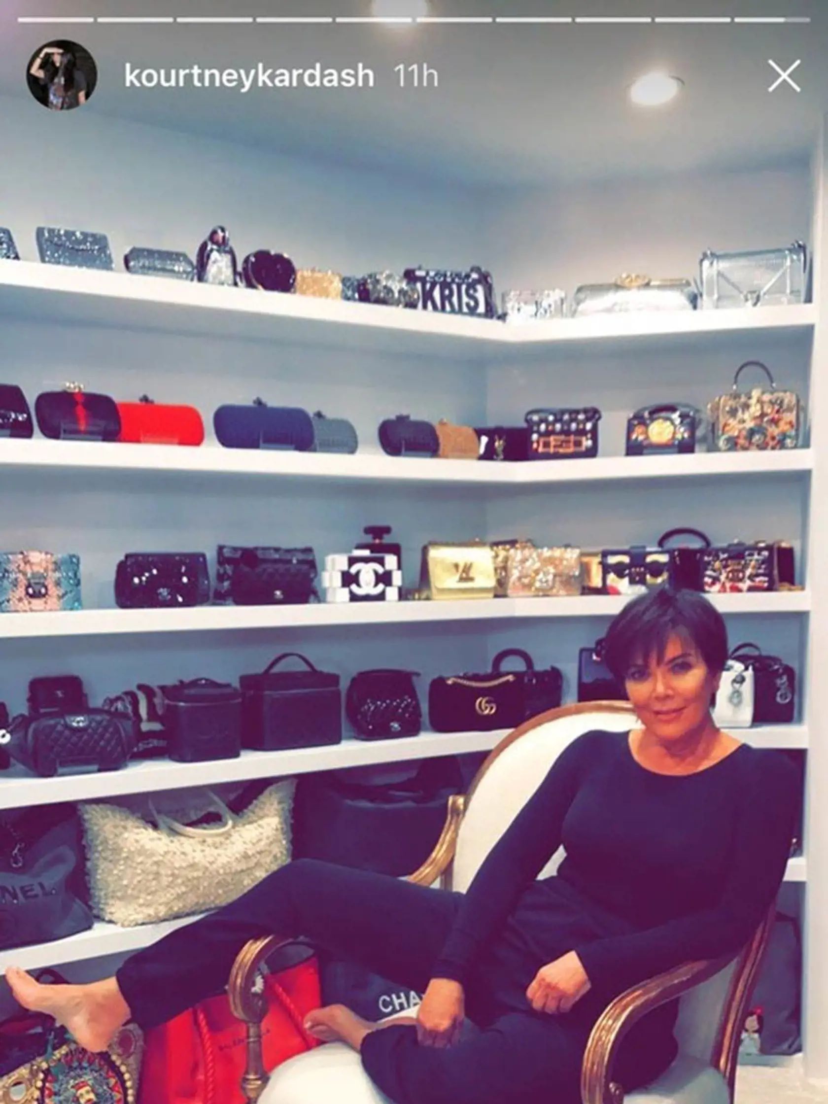 Kris Jenner a jej kráľovstvo kabeliek.
